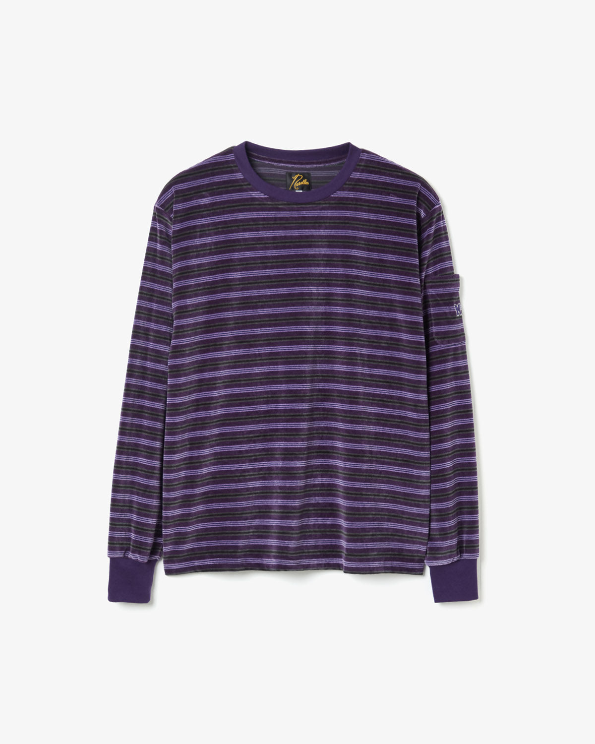 L/S CREW NECK TEE - STRIPE VELOUR