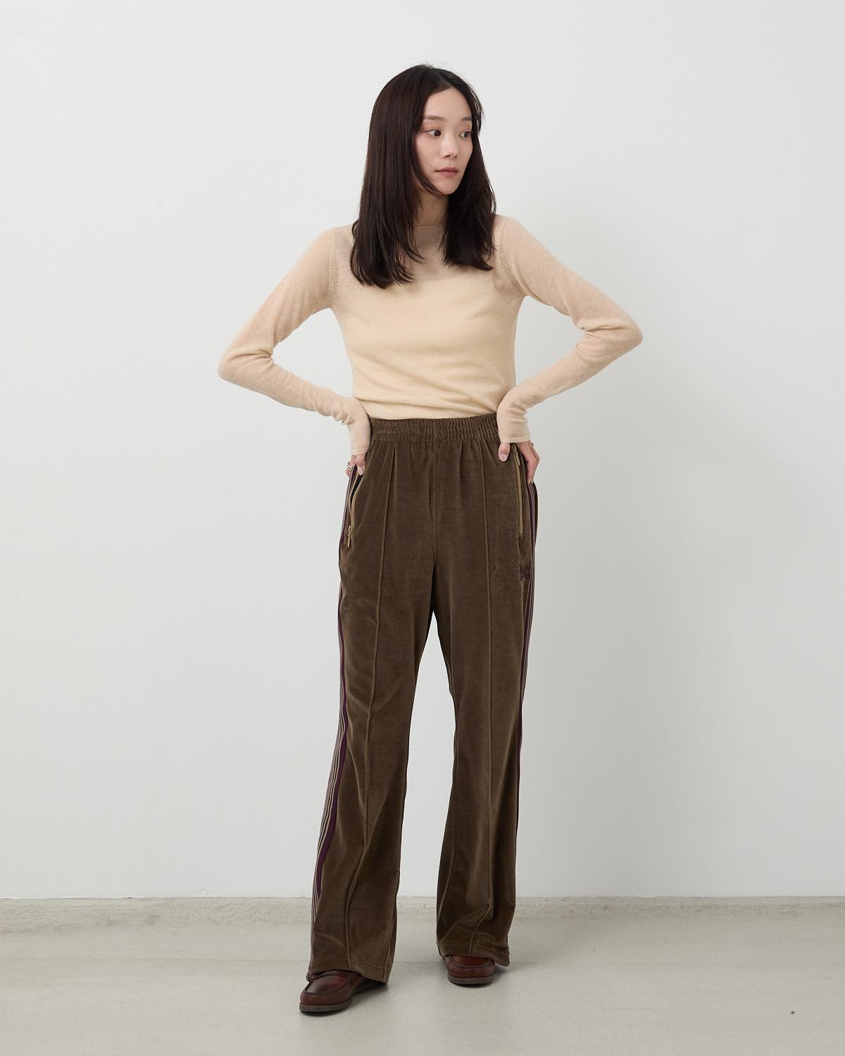 BOOT-CUT TRACK PANT - C/PE VELOUR (WOMEN'S)