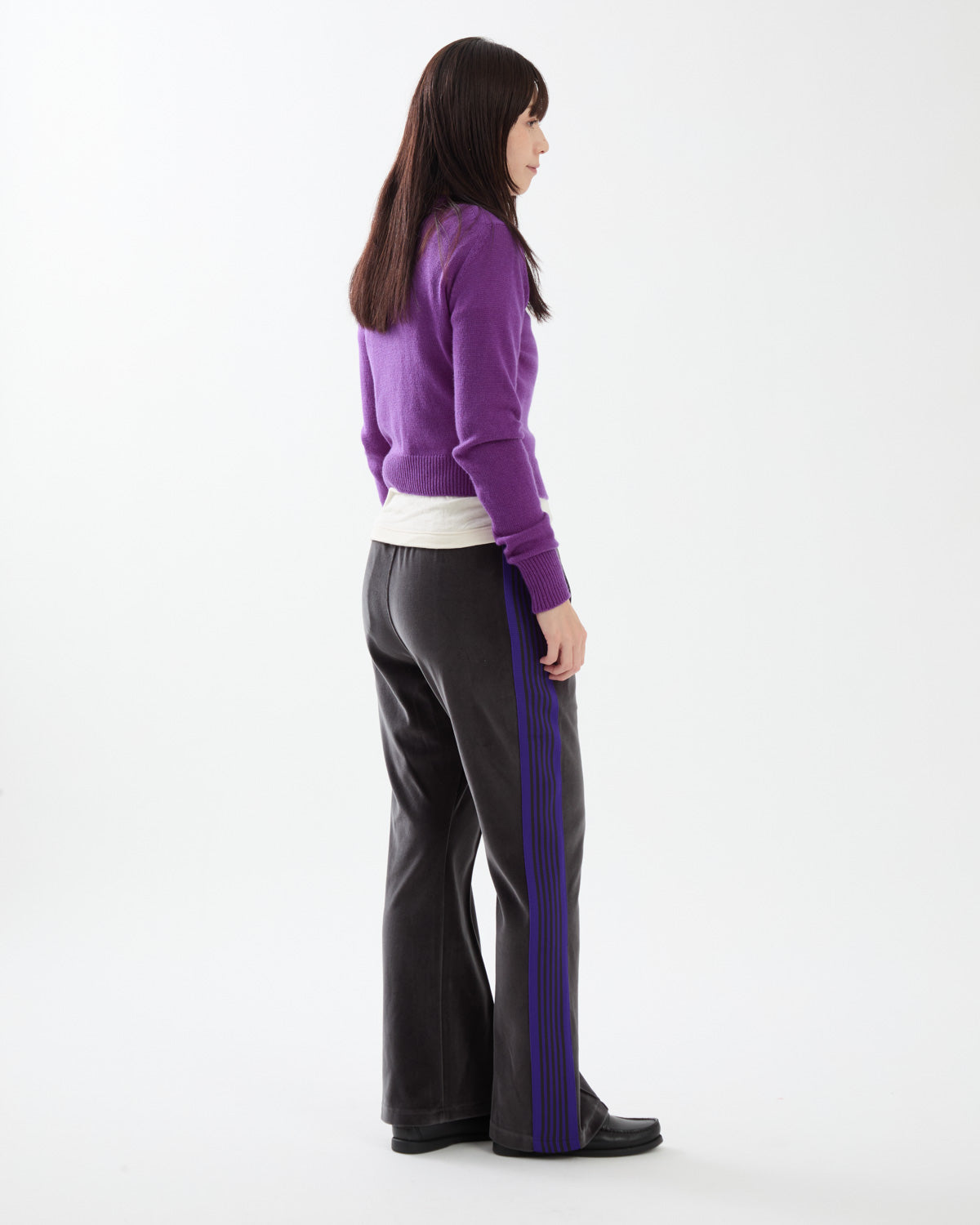 BOOT-CUT TRACK PANT - C/PE VELOUR