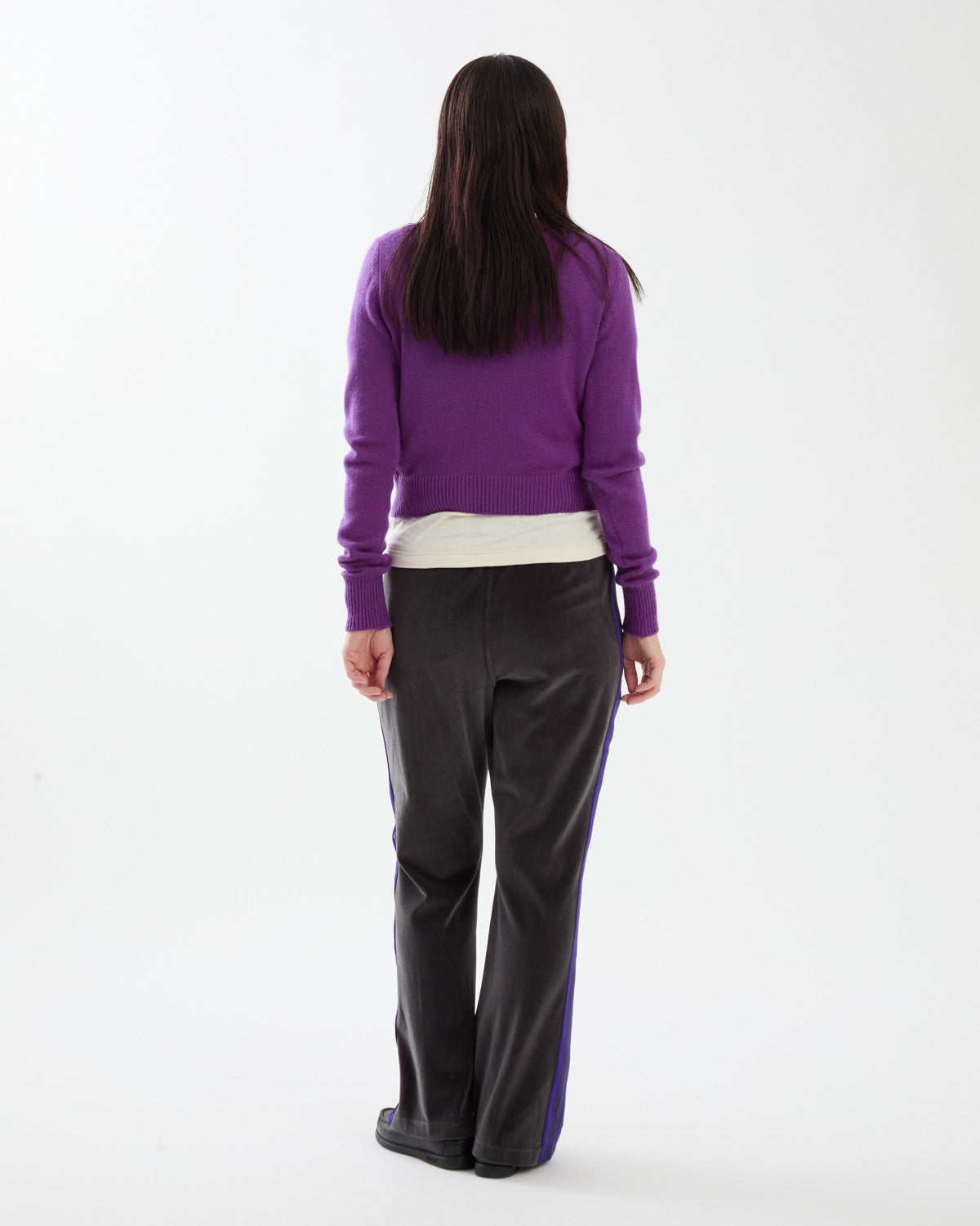 BOOT-CUT TRACK PANT - C/PE VELOUR