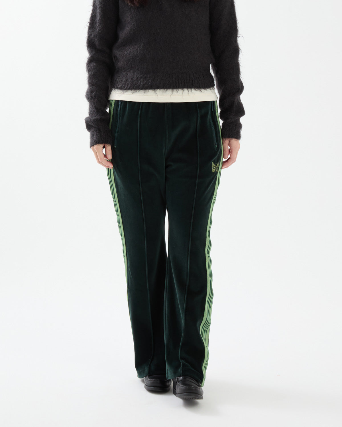 BOOT-CUT TRACK PANT - C/PE VELOUR