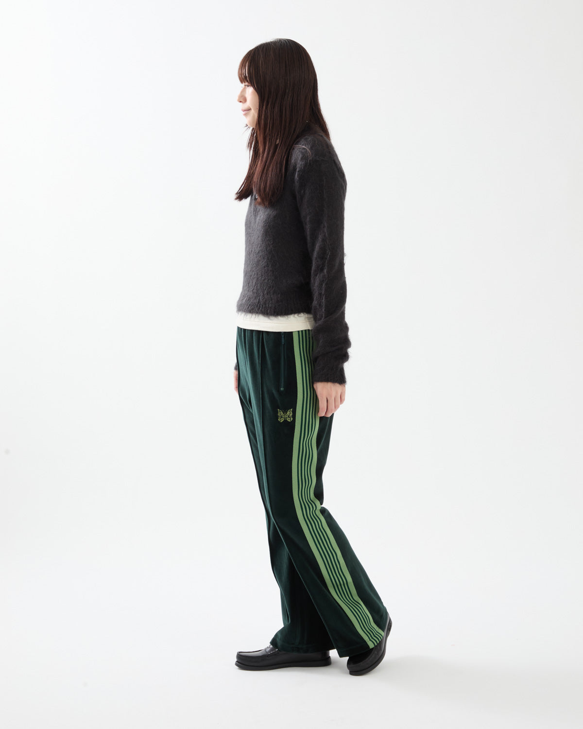 BOOT-CUT TRACK PANT - C/PE VELOUR