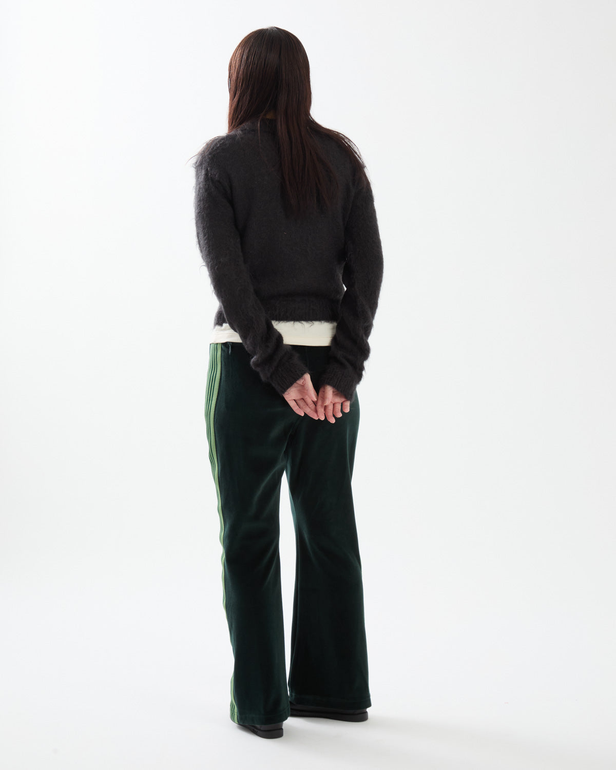 BOOT-CUT TRACK PANT - C/PE VELOUR