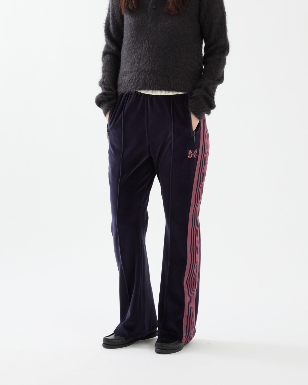 BOOT-CUT TRACK PANT - C/PE VELOUR