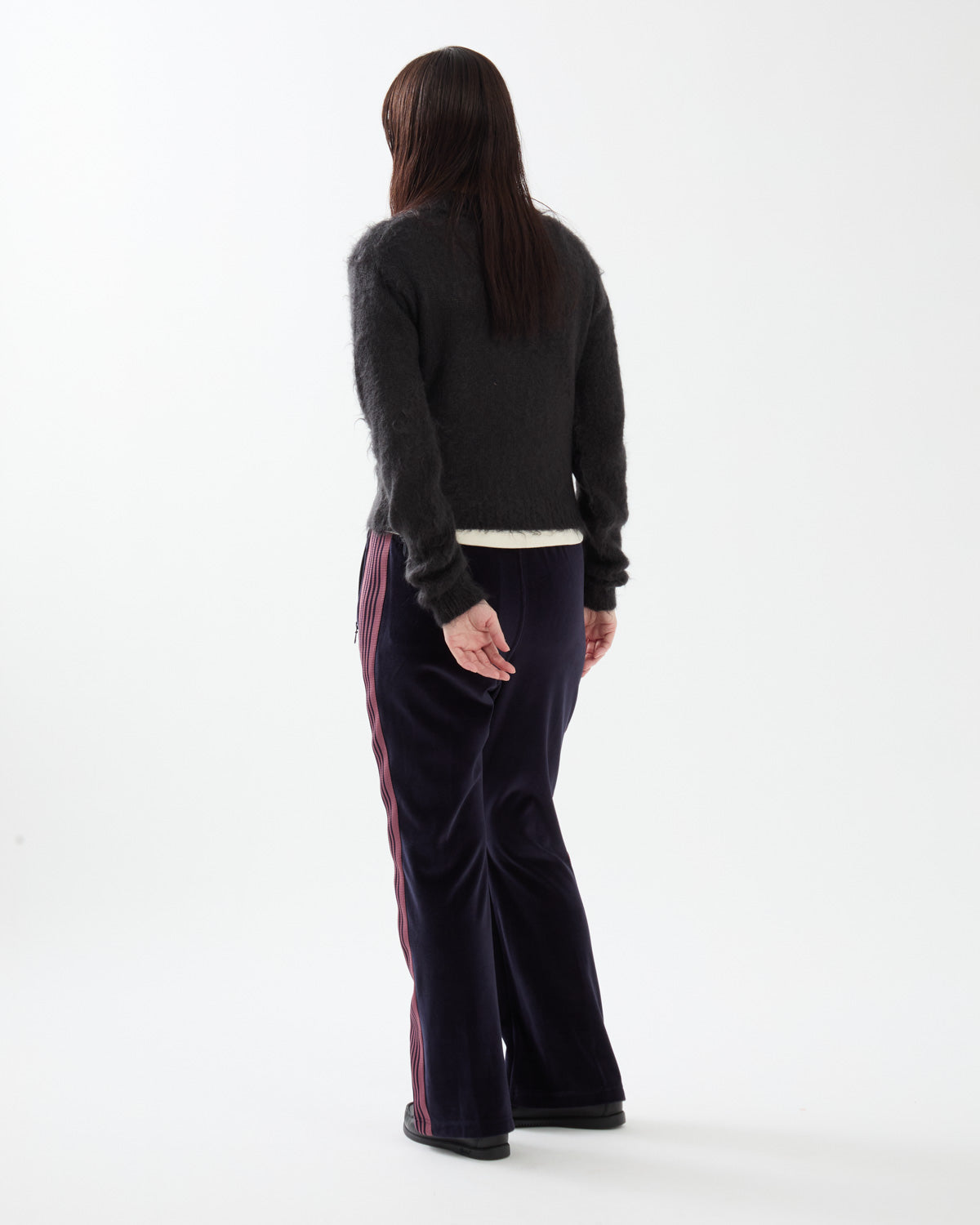 BOOT-CUT TRACK PANT - C/PE VELOUR