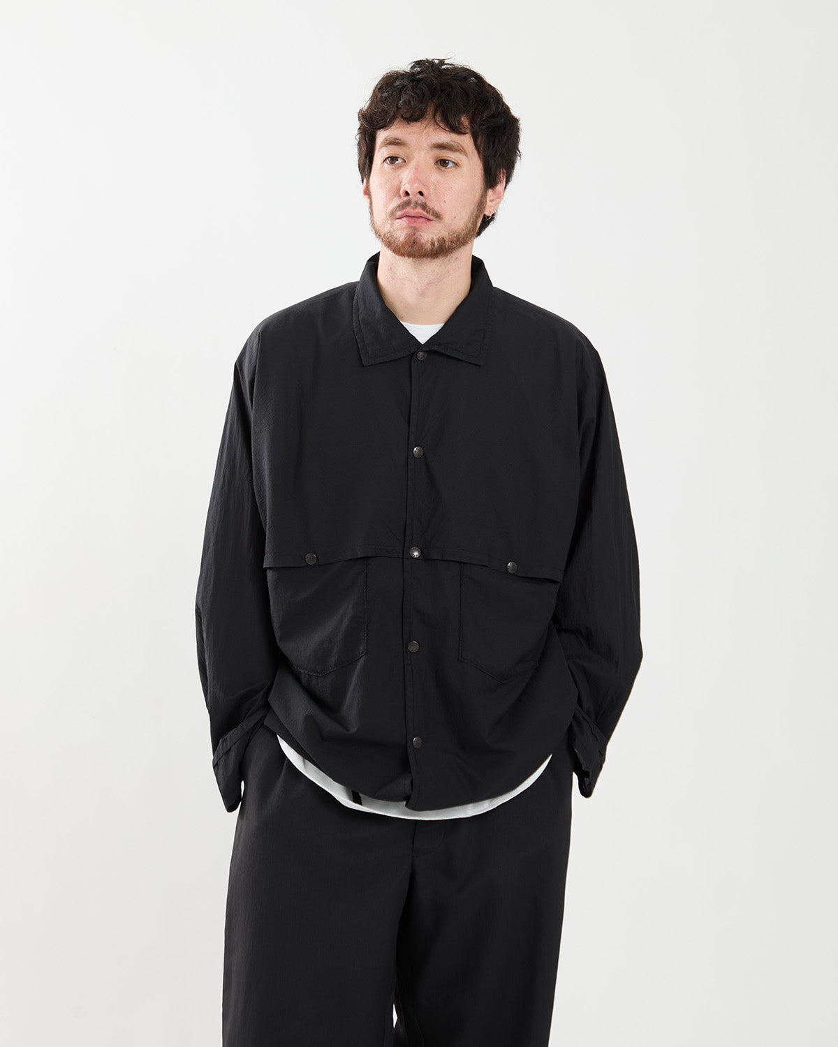 GARMENT DYED NYLON RIPSTOP FIELD SHIRT JACKET