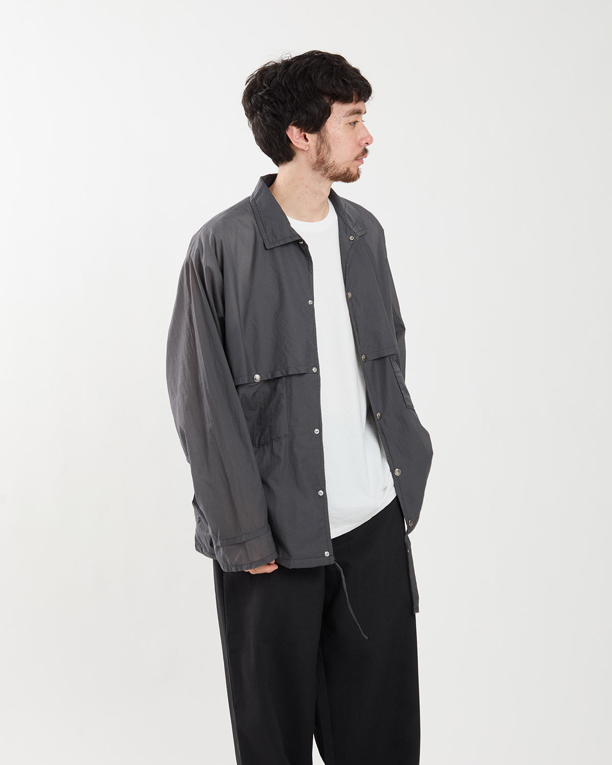 GARMENT DYED NYLON RIPSTOP FIELD SHIRT JACKET