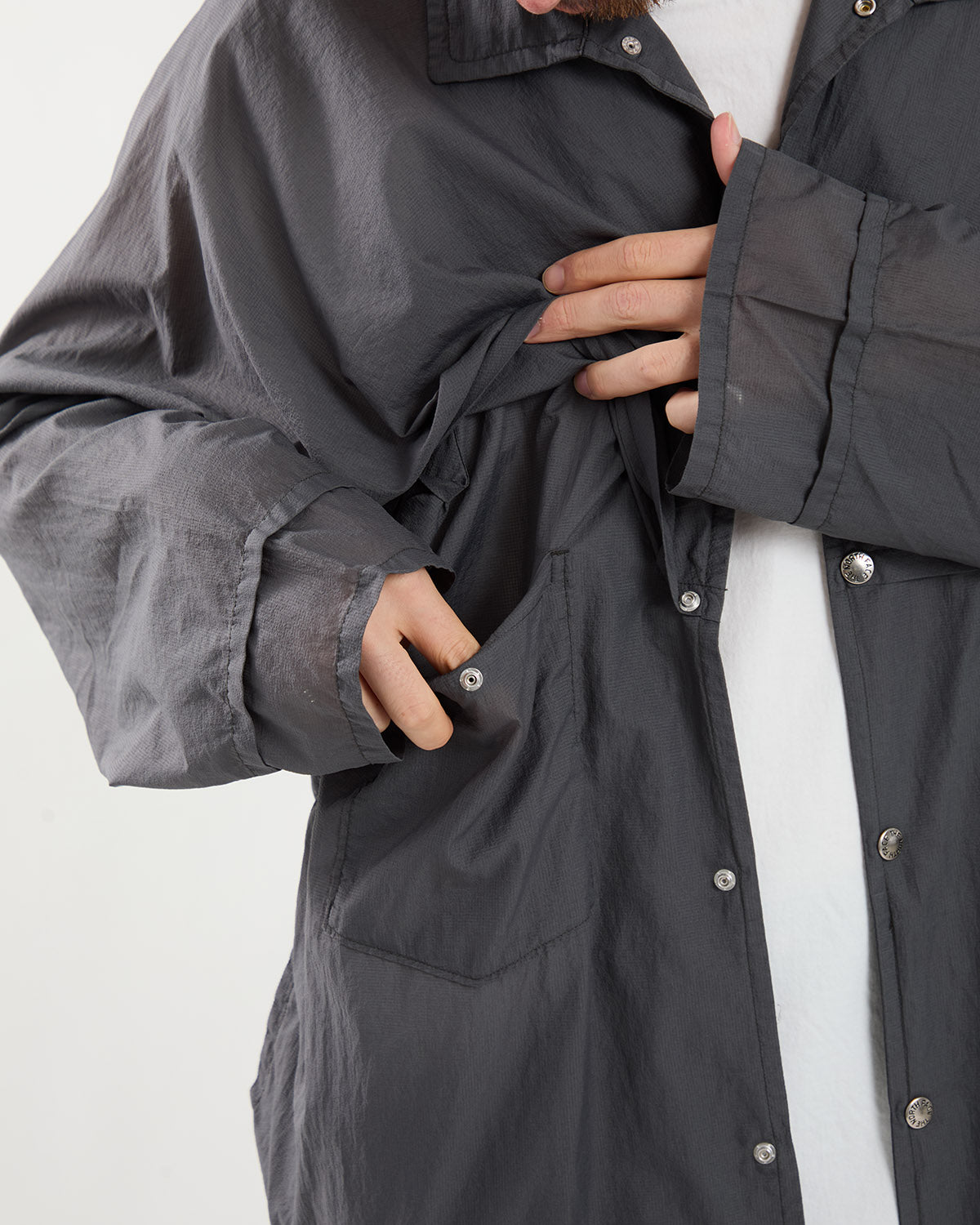 GARMENT DYED NYLON RIPSTOP FIELD SHIRT JACKET