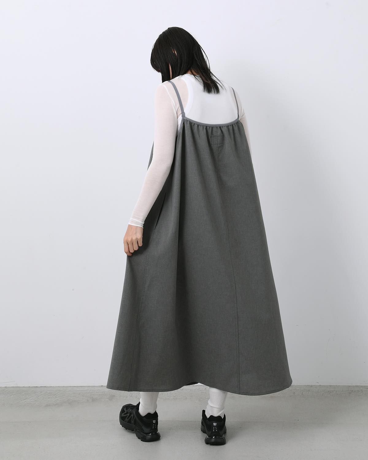 POLYESTER TROPICAL FIELD CAMISOLE DRESS