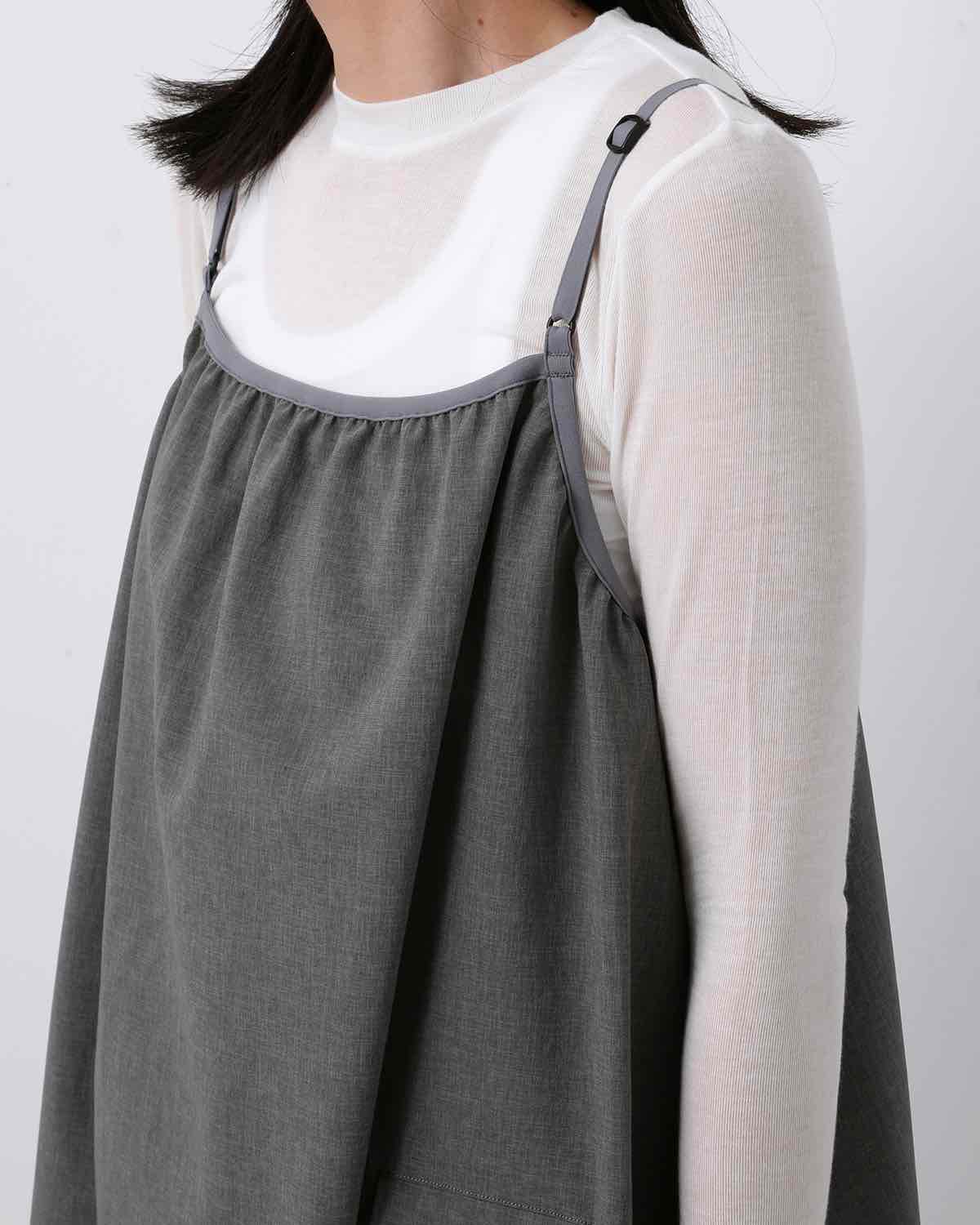 POLYESTER TROPICAL FIELD CAMISOLE DRESS