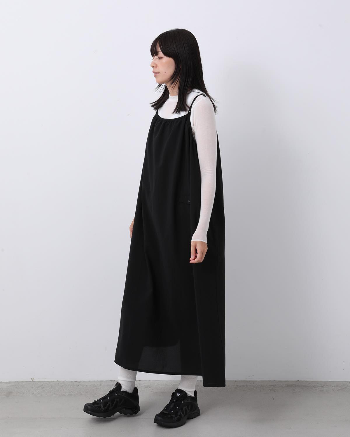 POLYESTER TROPICAL FIELD CAMISOLE DRESS