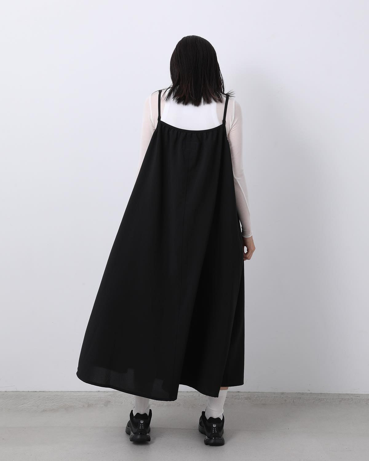 POLYESTER TROPICAL FIELD CAMISOLE DRESS