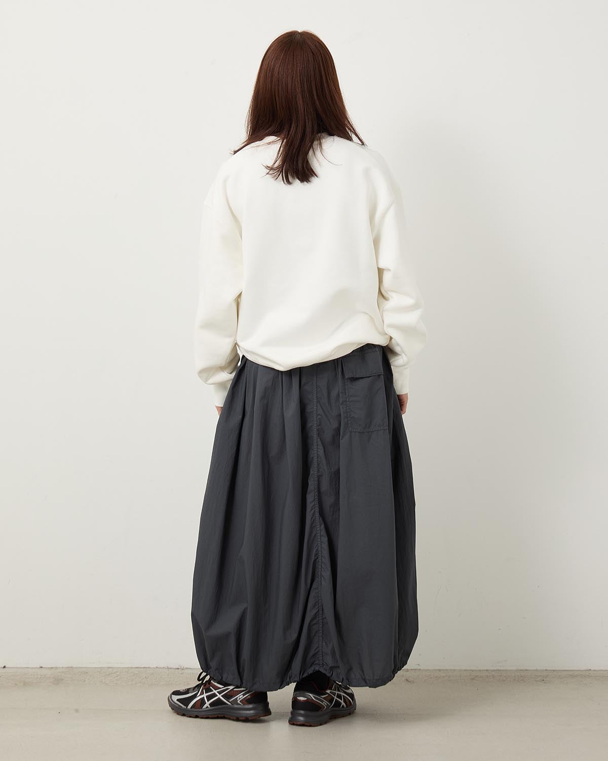 GARMENT DYED NYLON OVER SKIRT