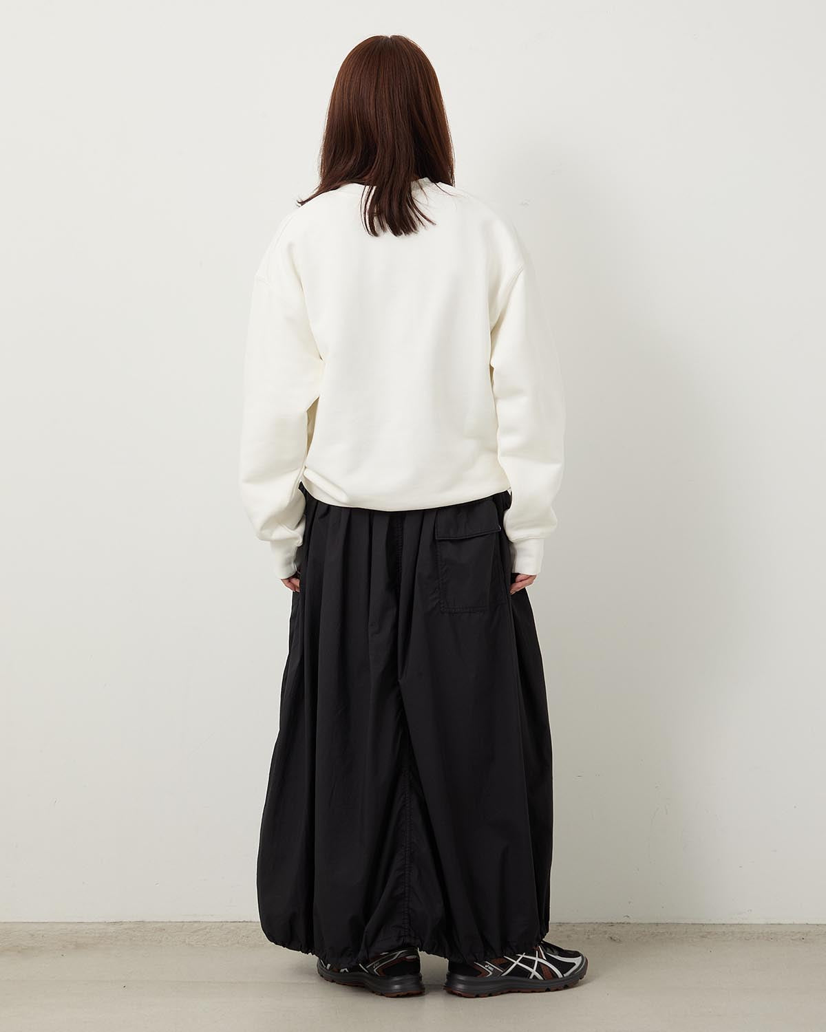 GARMENT DYED NYLON OVER SKIRT