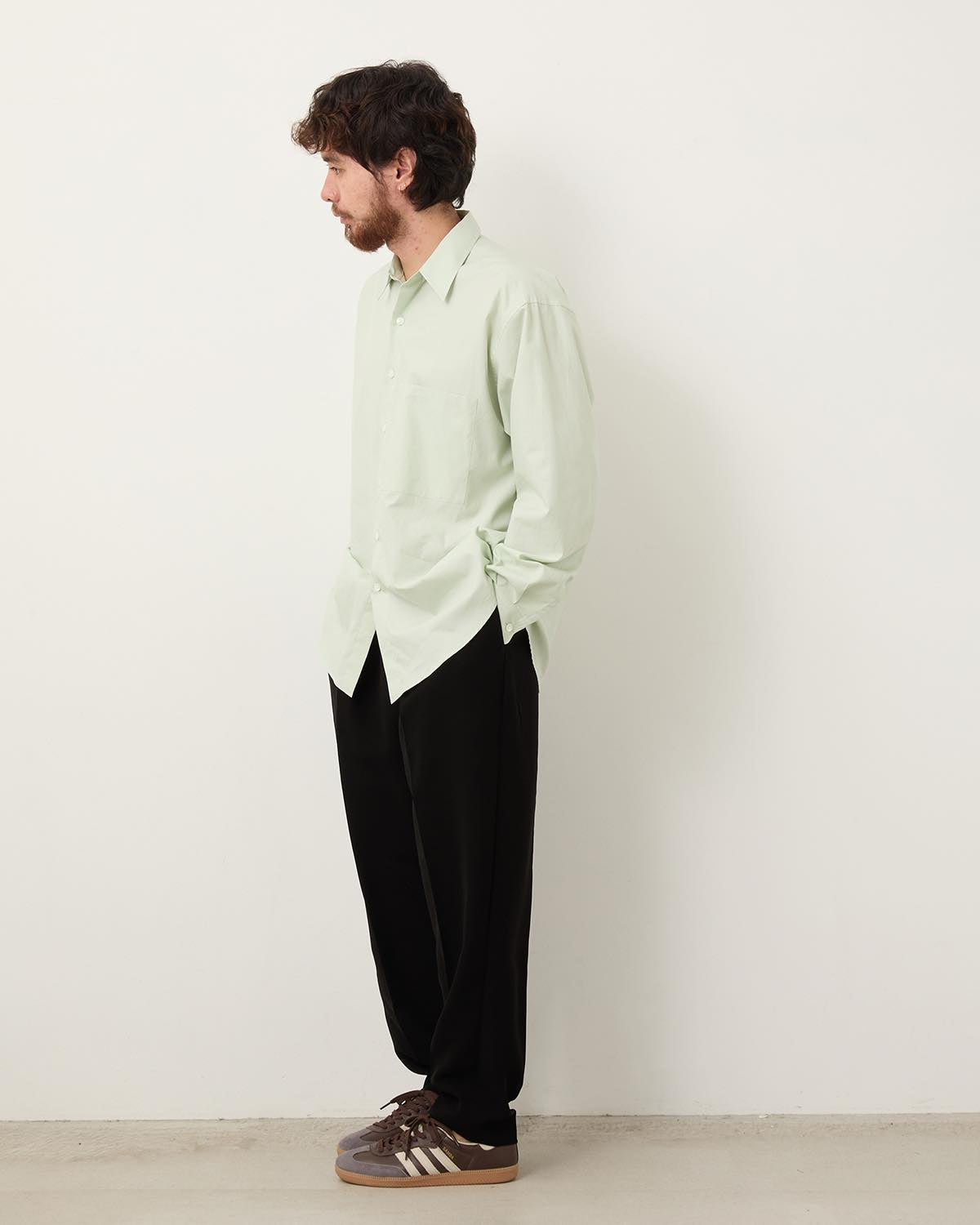 WIDE TAPERED EASY SLACKS