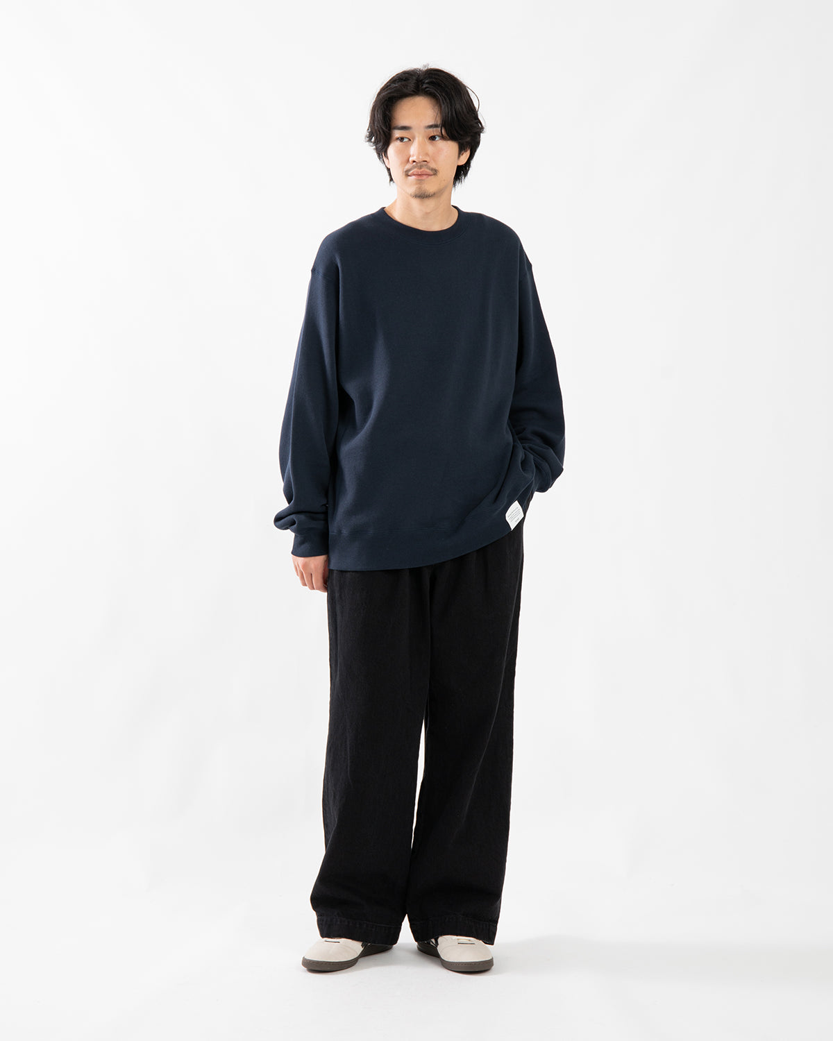 2TUCK DENIM TROUSERS