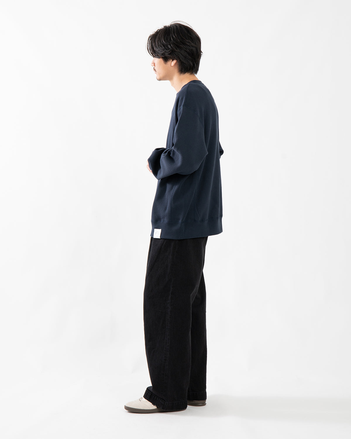 2TUCK DENIM TROUSERS