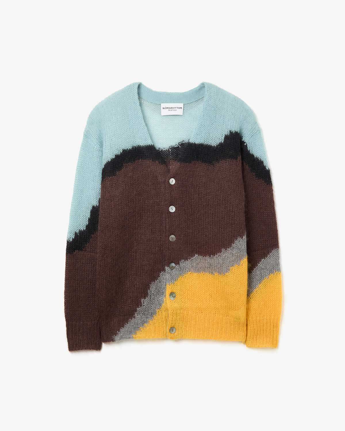 MULTI COLOUR MOHAIR CARDIGAN