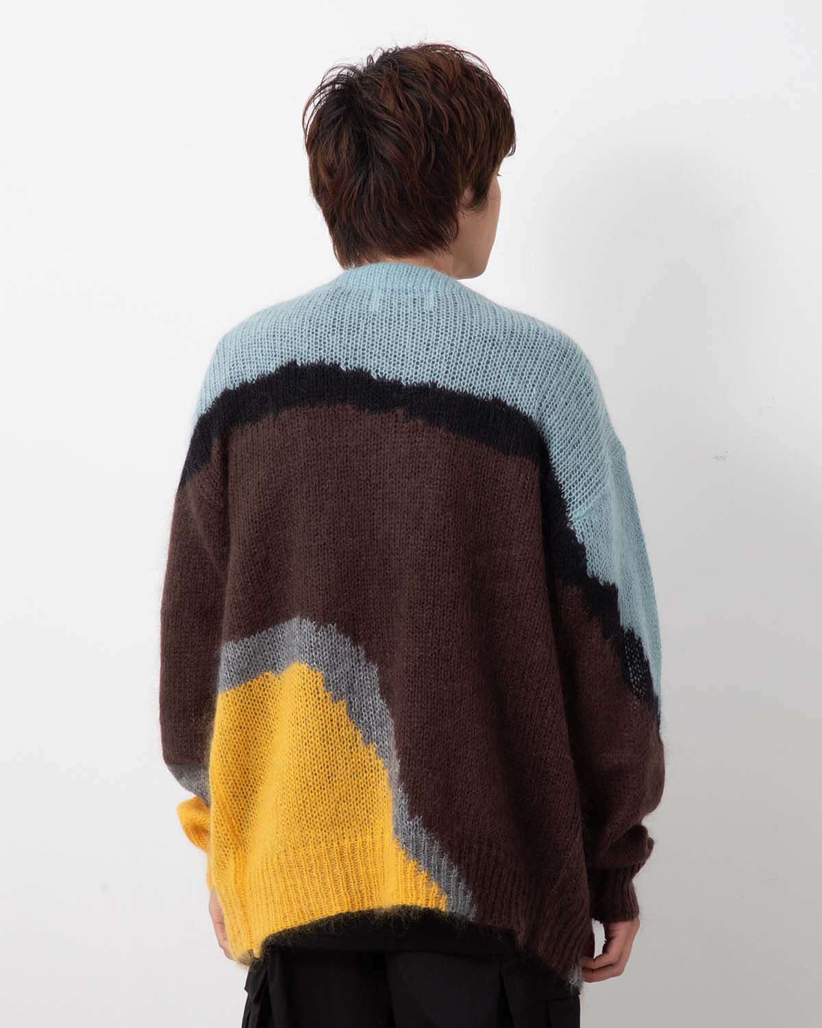 MULTI COLOUR MOHAIR CARDIGAN