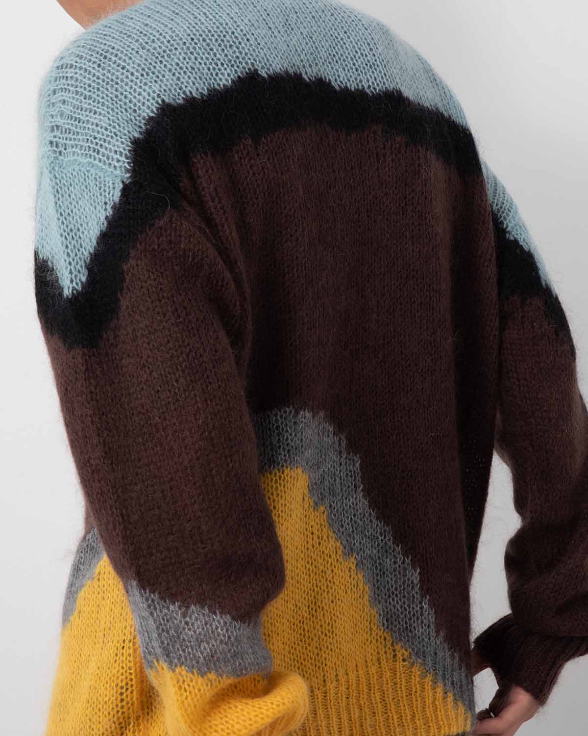 MULTI COLOUR MOHAIR CARDIGAN