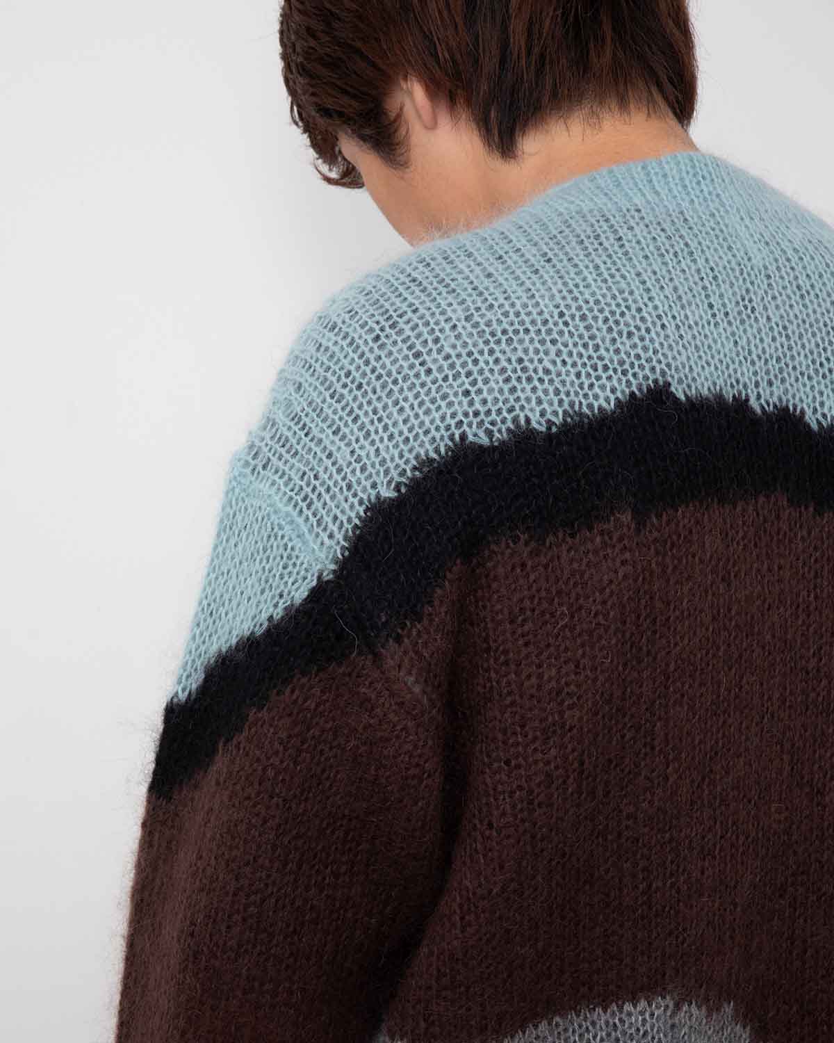 MULTI COLOUR MOHAIR CARDIGAN