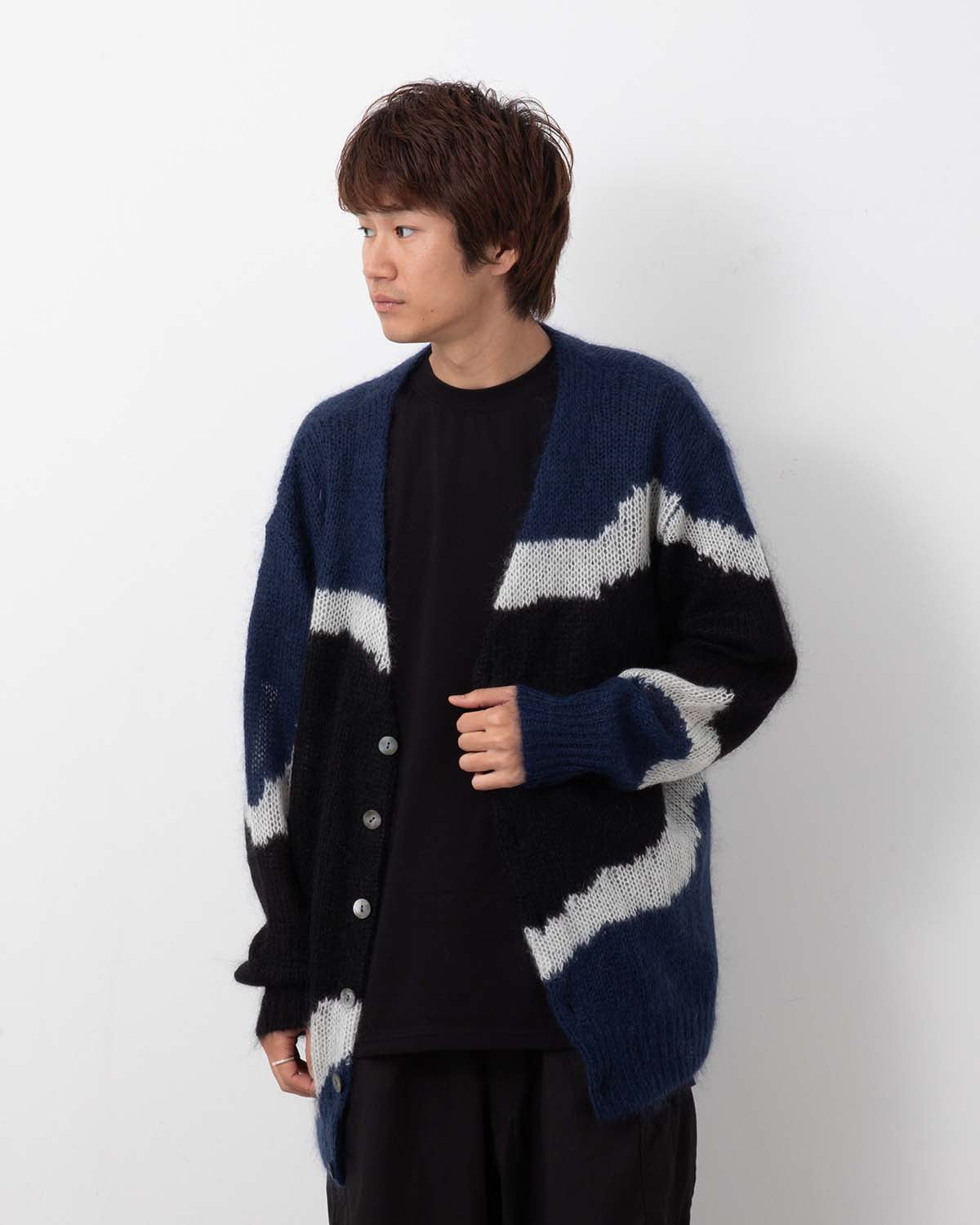 MULTI COLOUR MOHAIR CARDIGAN