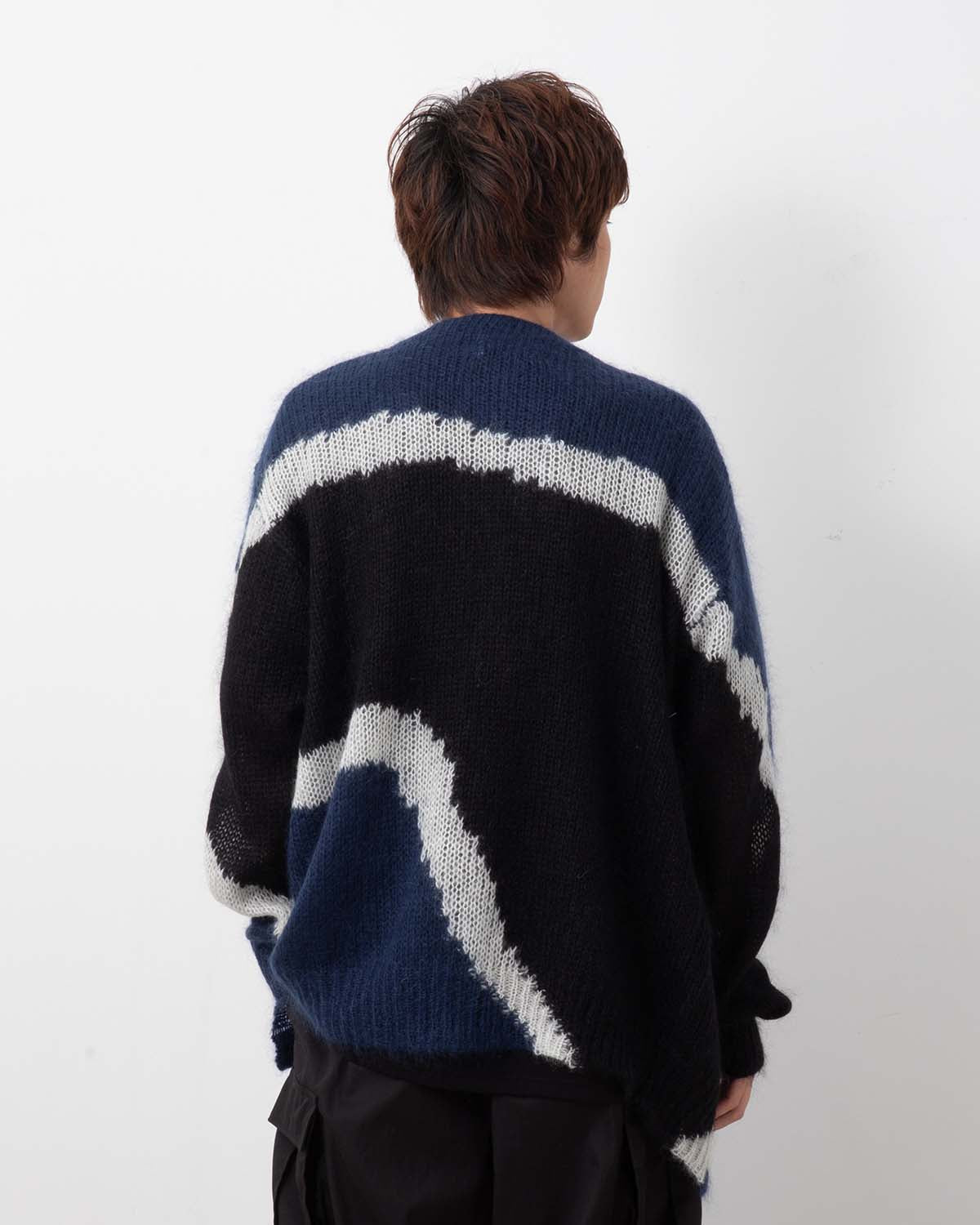 MULTI COLOUR MOHAIR CARDIGAN