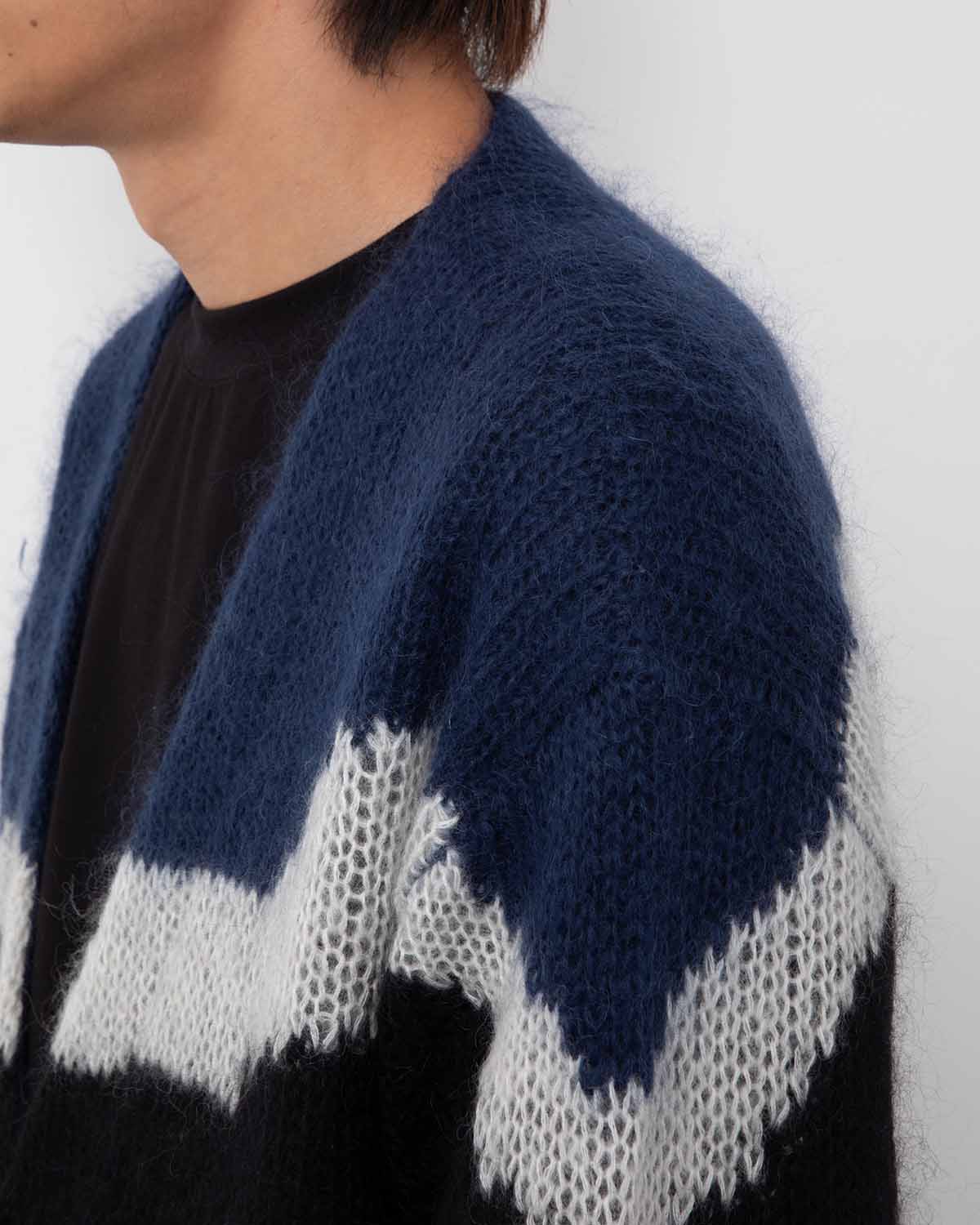 MULTI COLOUR MOHAIR CARDIGAN