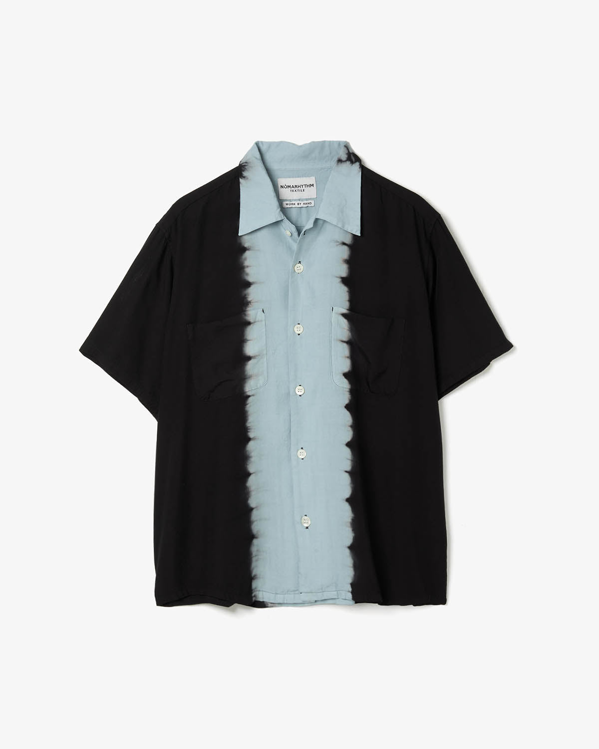 HAND DYE OPEN COLLAR SS SHIRT