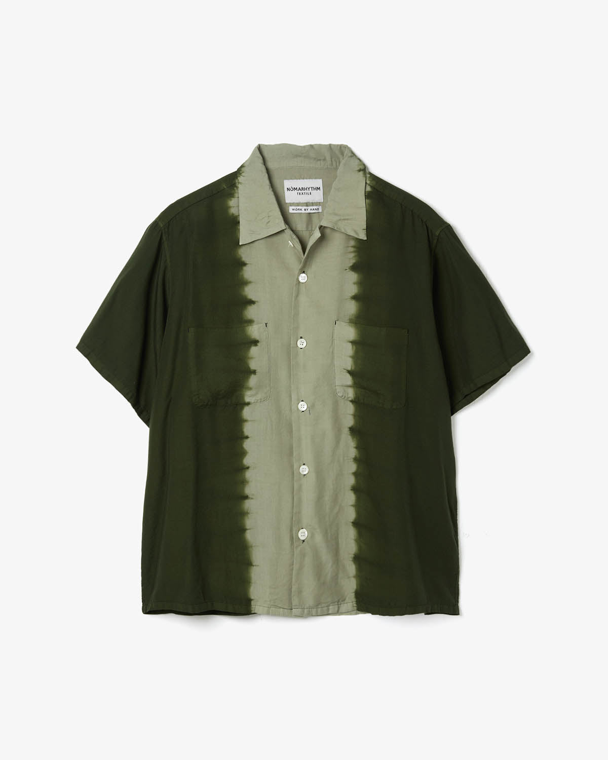 HAND DYE OPEN COLLAR SS SHIRT