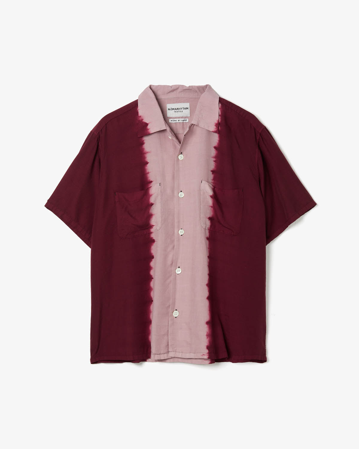 HAND DYE OPEN COLLAR SS SHIRT