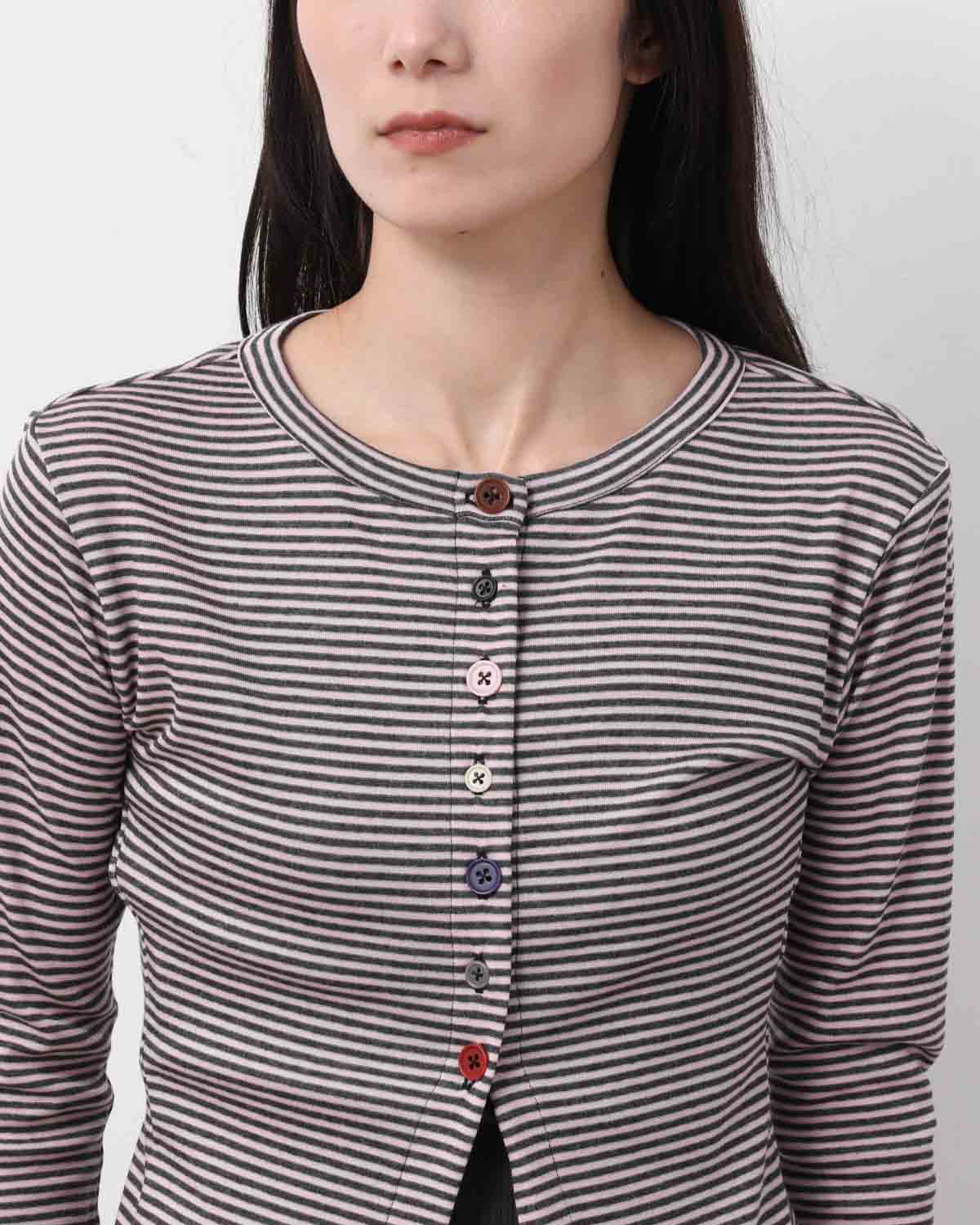 MULTI BUTTON RIB CARDIGAN