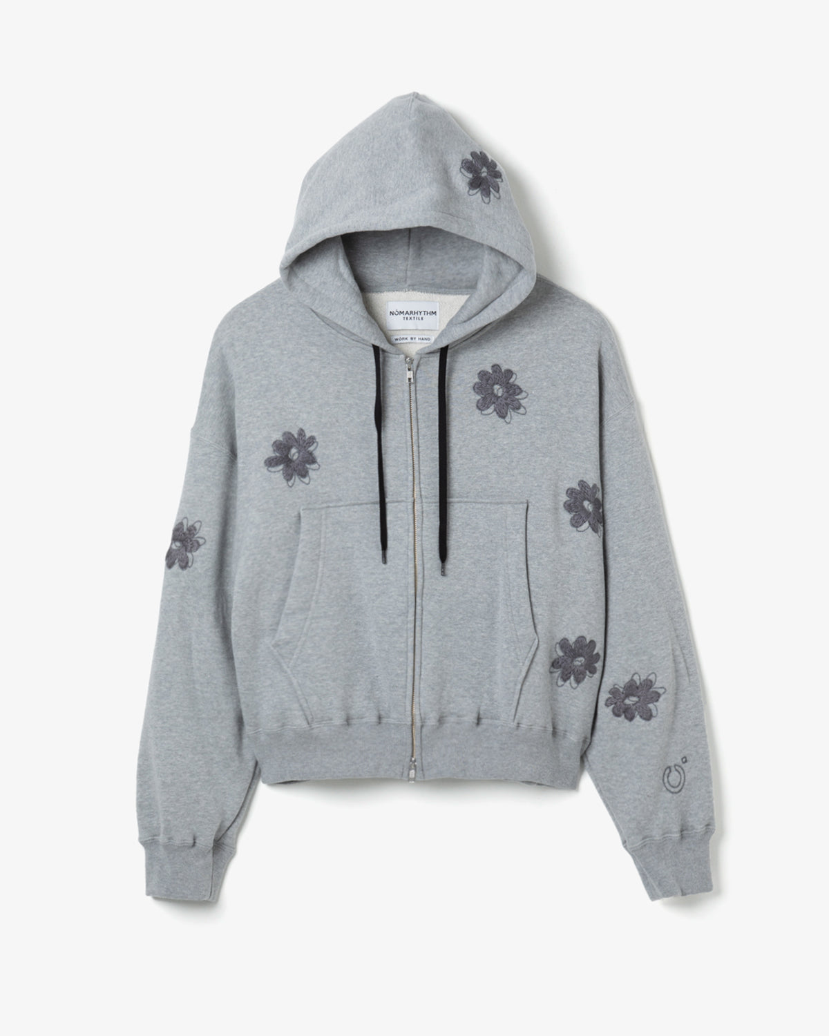 FLOWER EMBROIDERY HOODY