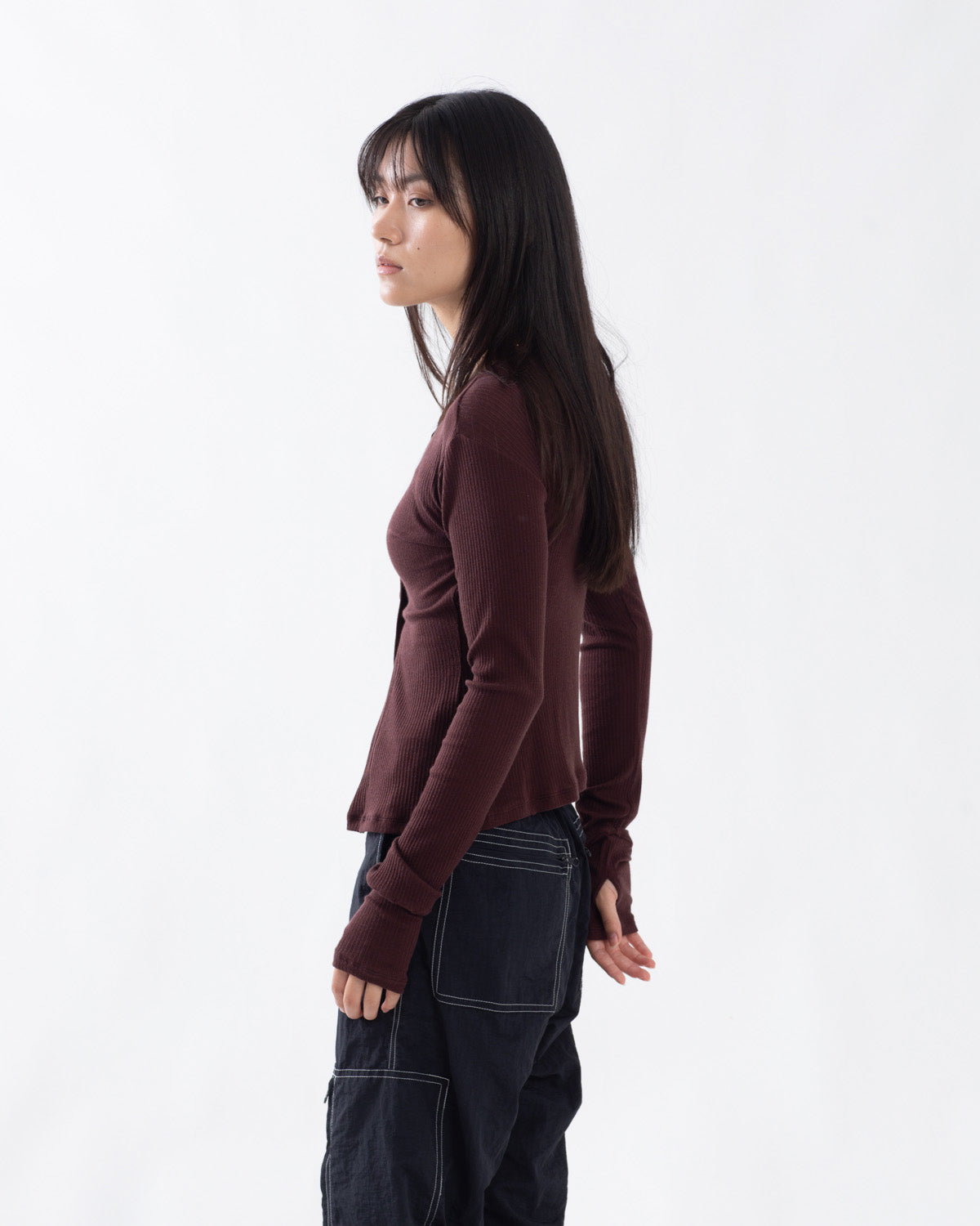 MULTI BUTTON RIB CARDIGAN