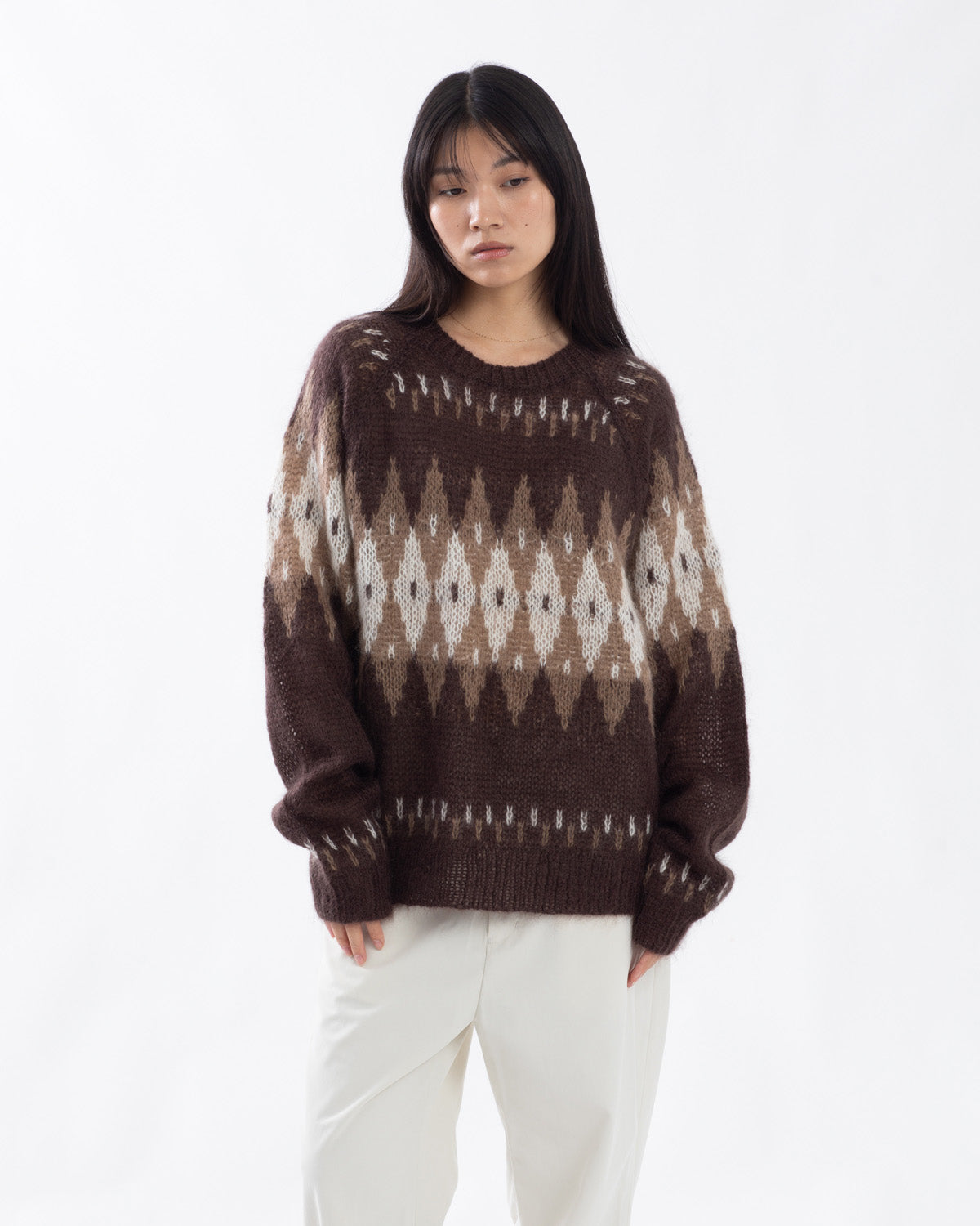 HAND KNIT SNOWFLAKE SWEATER