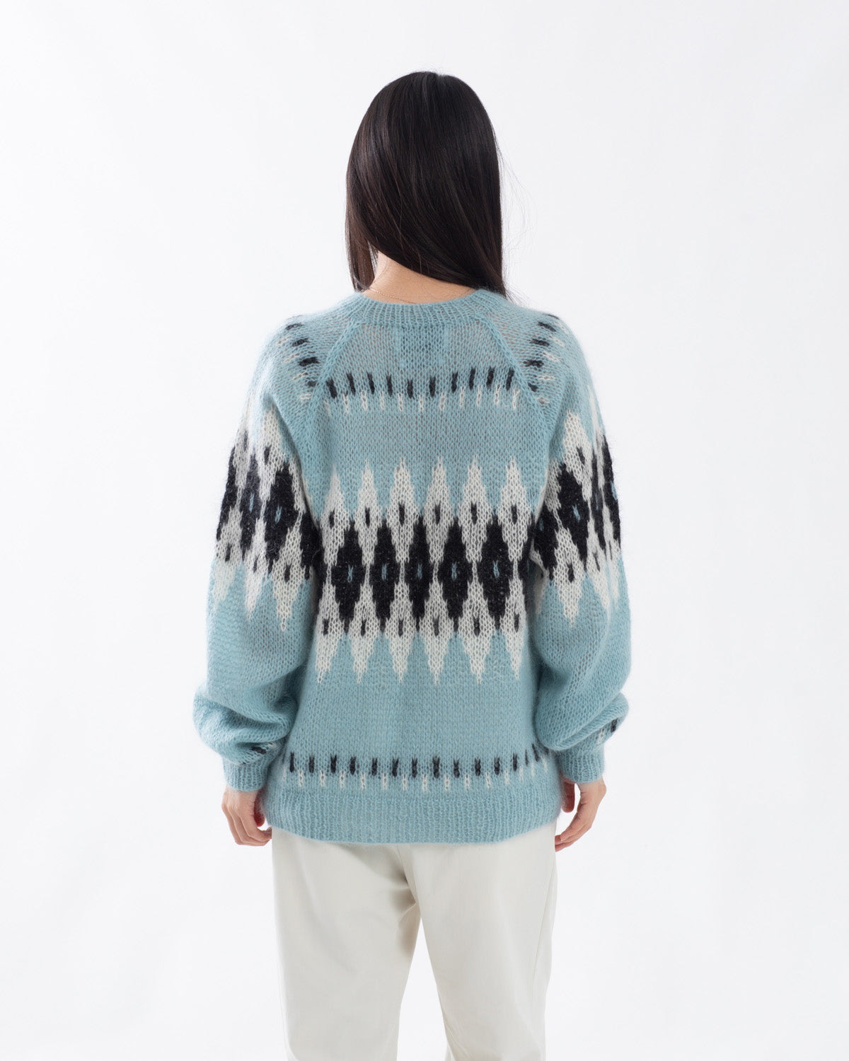 HAND KNIT SNOWFLAKE SWEATER