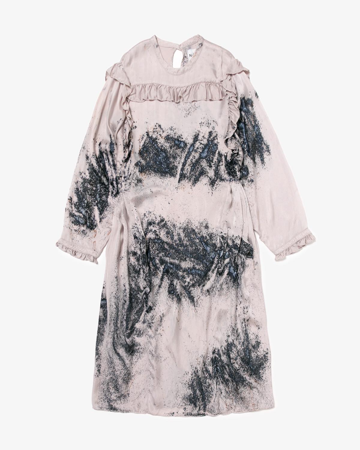 HAND DYED FRILLED DRESS