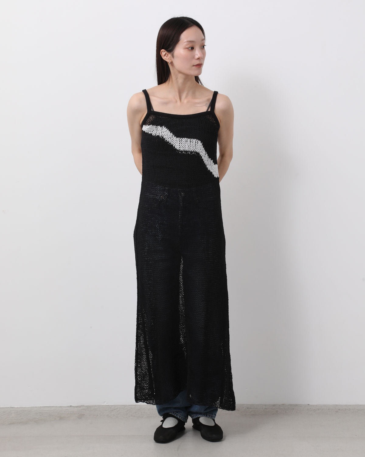 MESH KNIT SLIP DRESS