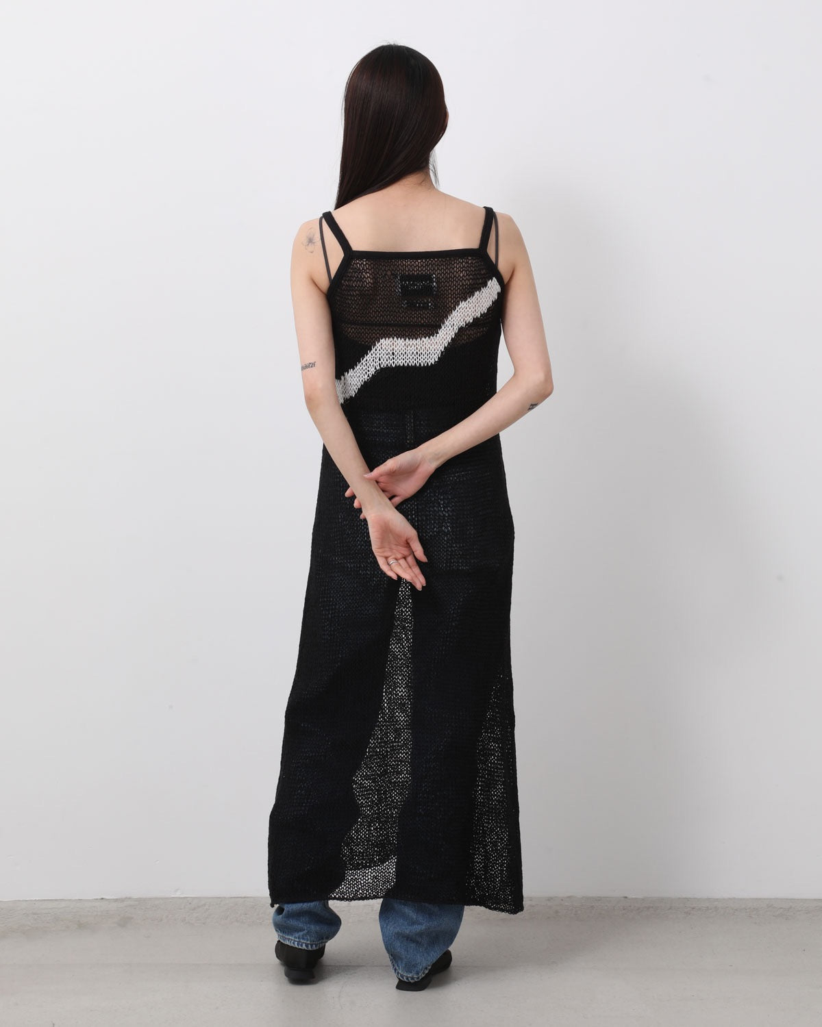 MESH KNIT SLIP DRESS