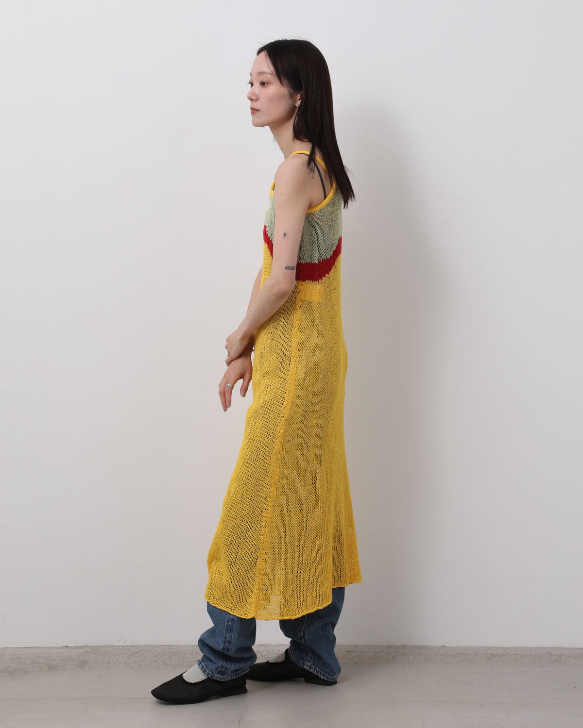 MESH KNIT SLIP DRESS