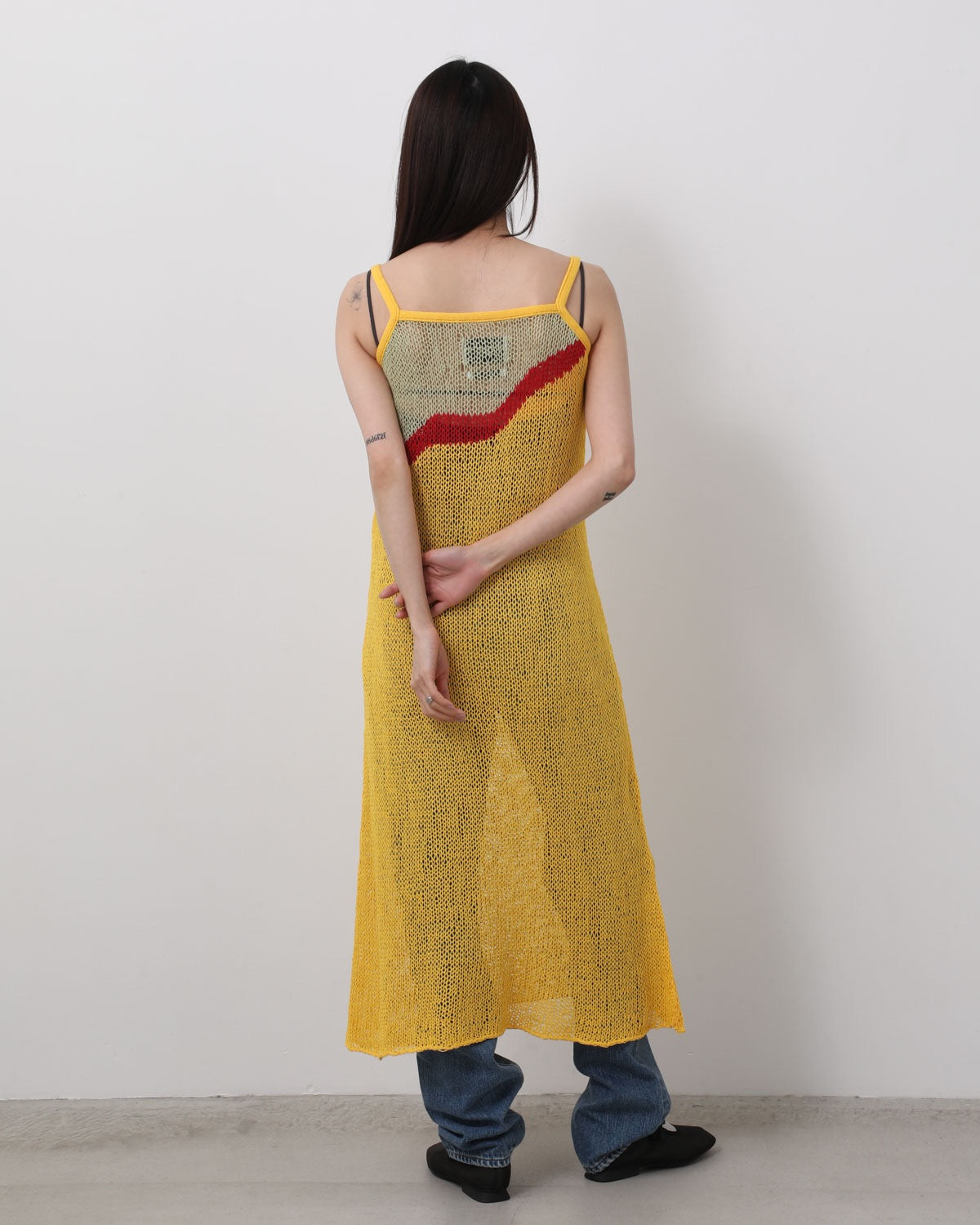 MESH KNIT SLIP DRESS