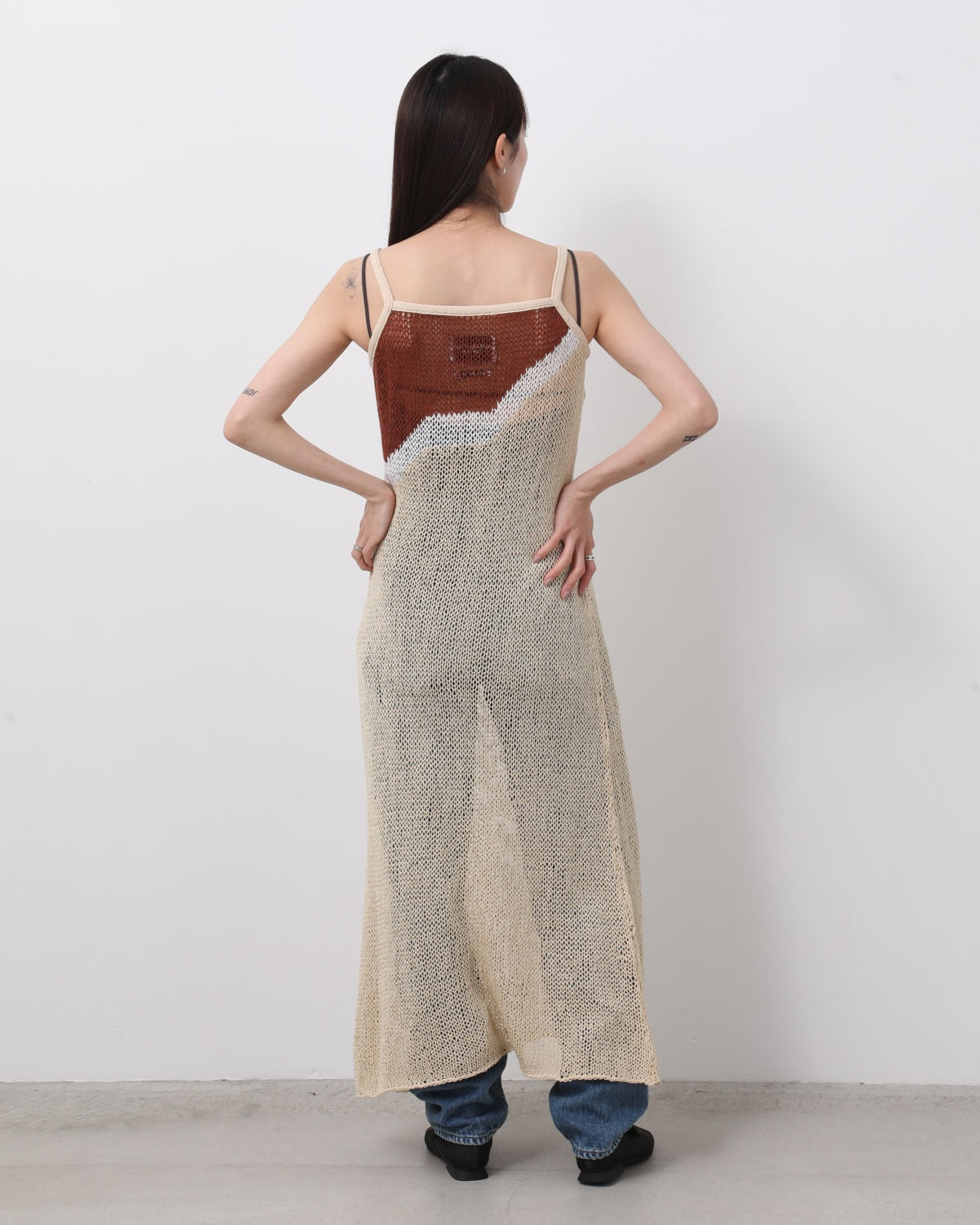 MESH KNIT SLIP DRESS