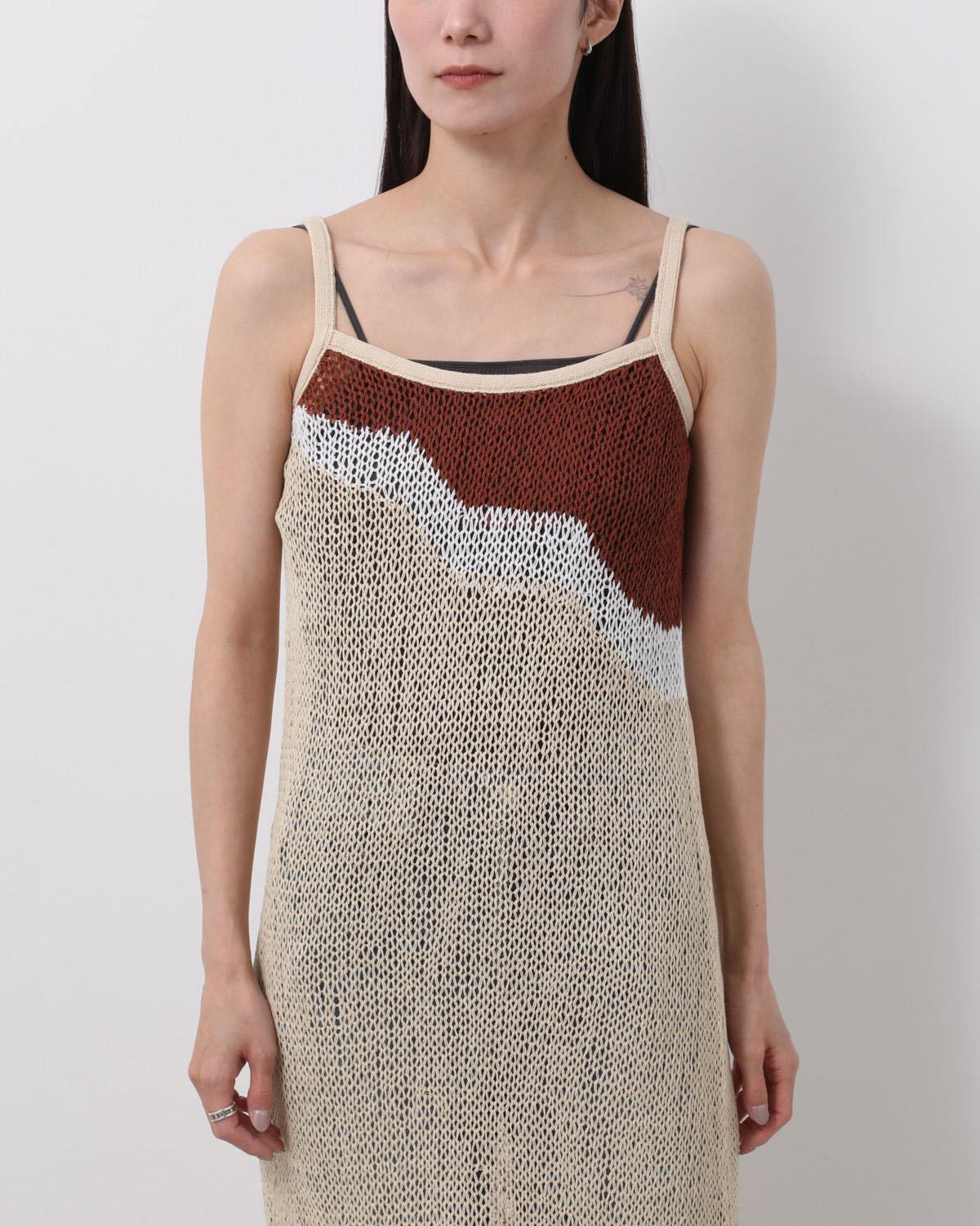 MESH KNIT SLIP DRESS