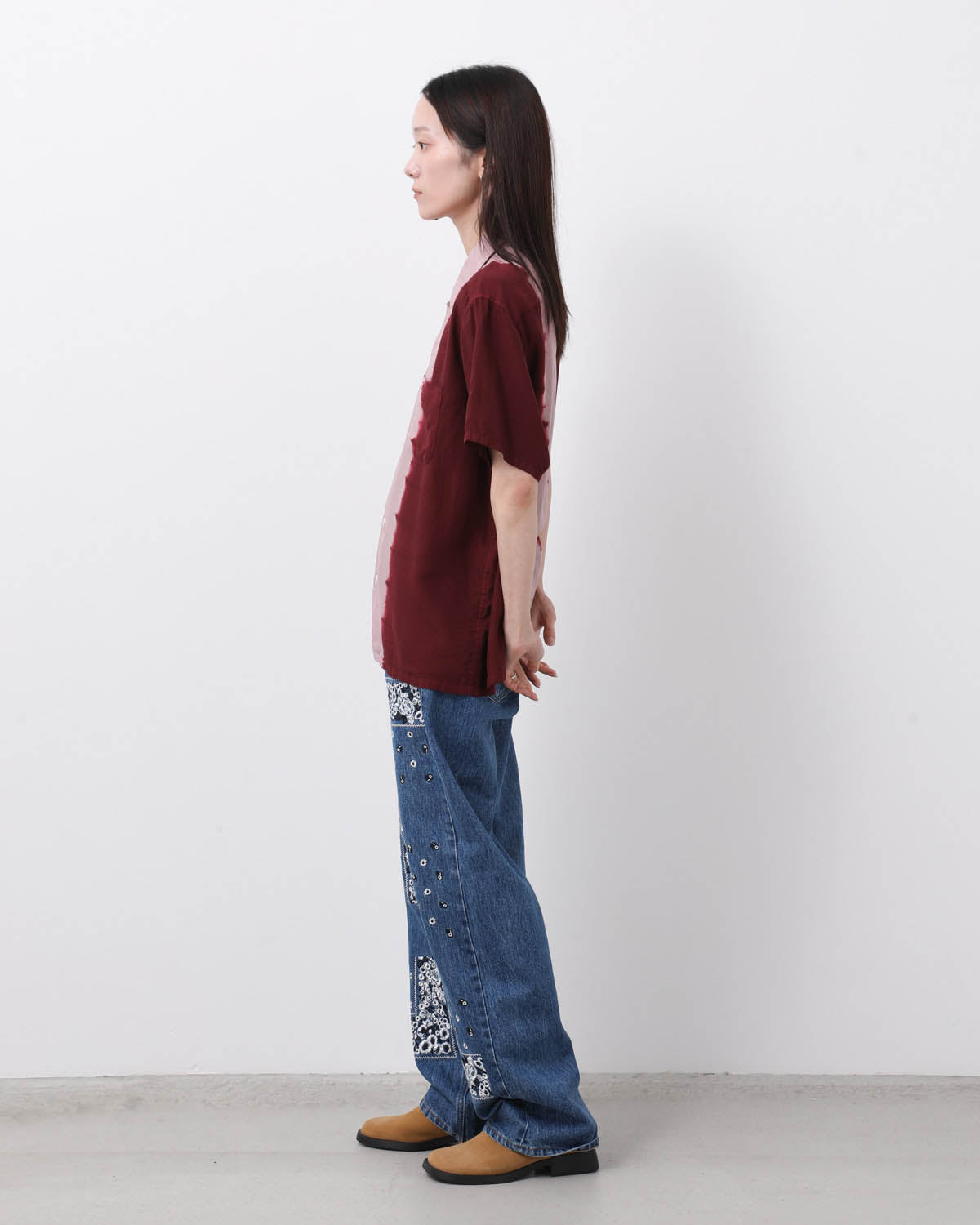 BANDANA EMBROIDERY DENIM PANTS