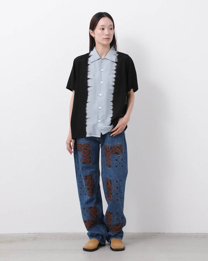 BANDANA EMBROIDERY DENIM PANTS