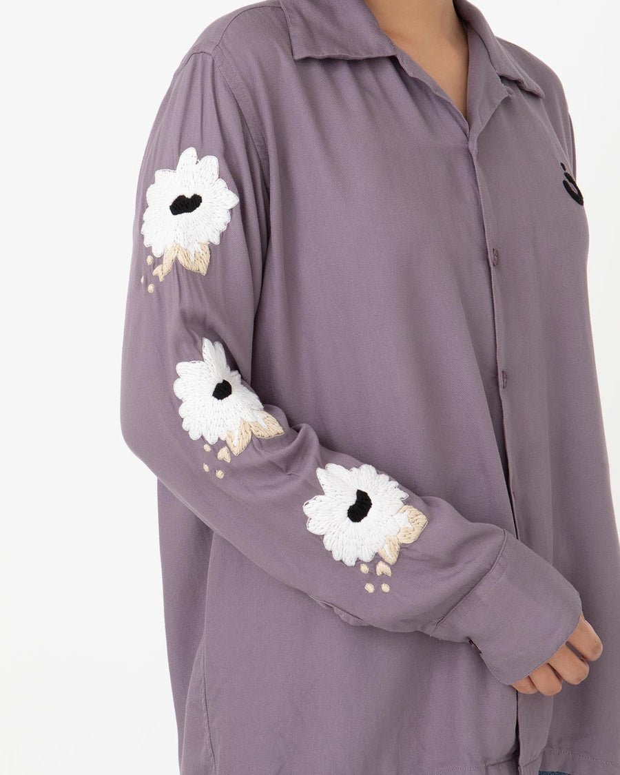 FLOWER & PAISLEY HAND EMBROIDERY SHIRT – COVERCHORD