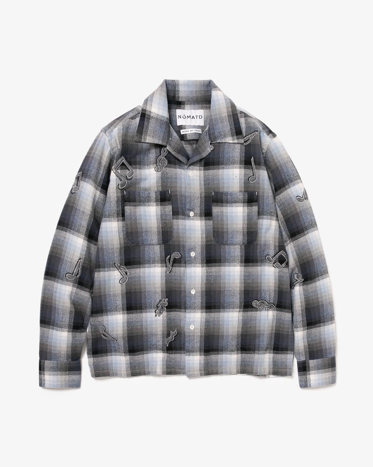 MUSIC HAND EMBROIDERY FLANNEL SHIRT