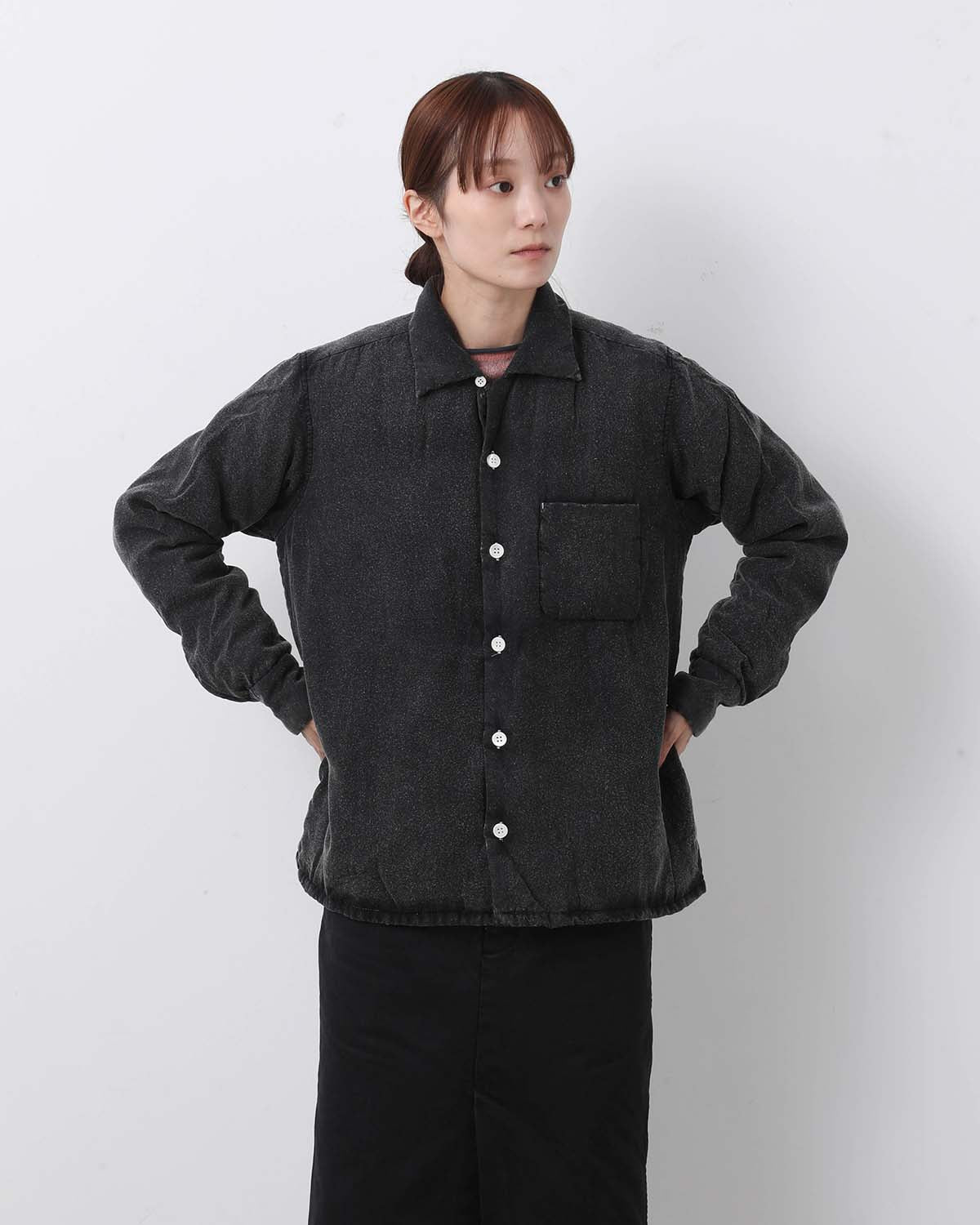 HAND DYE PUFFER SHIRT