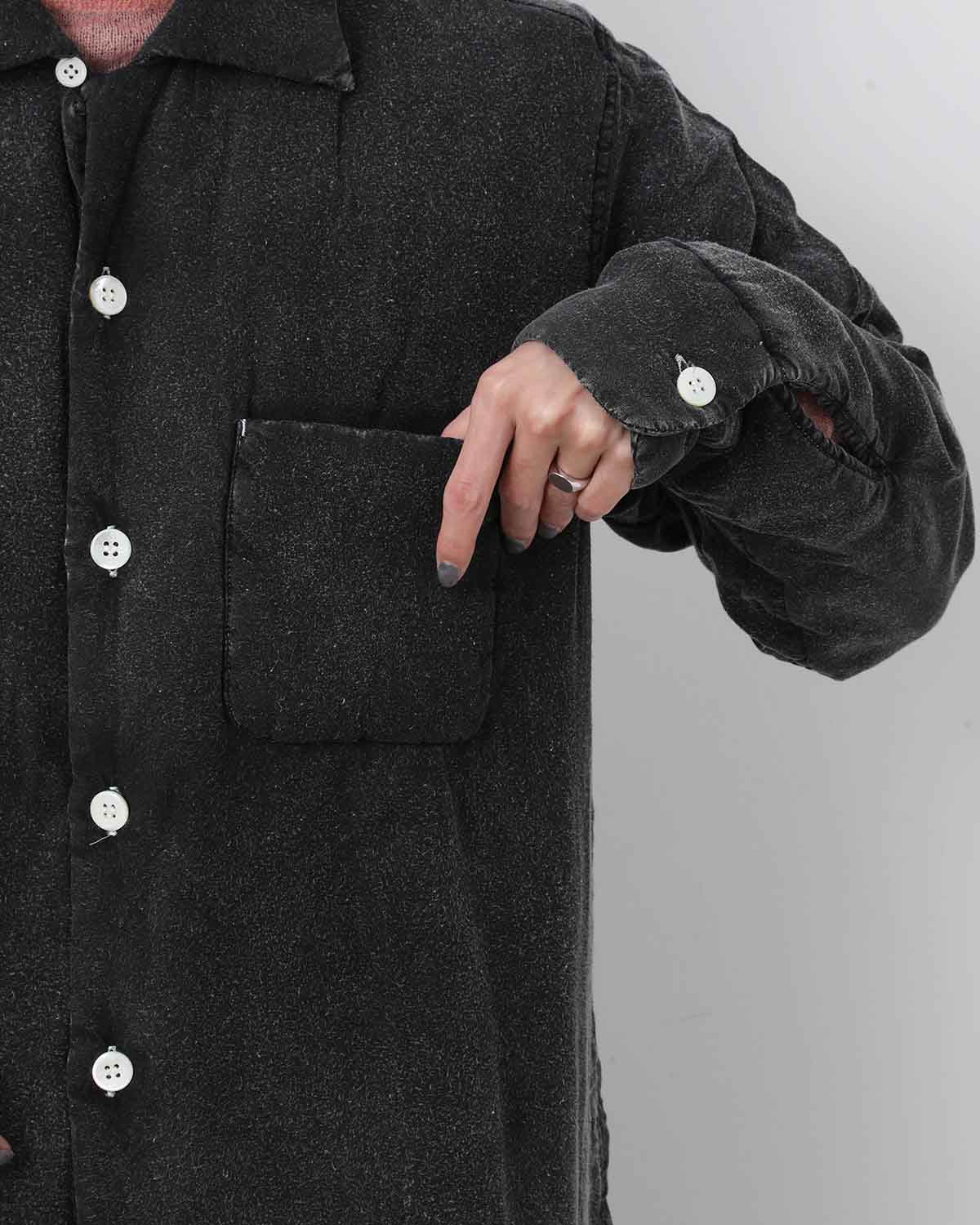 HAND DYE PUFFER SHIRT