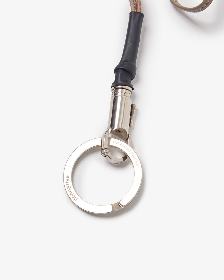 DWELLER KEY RING BRASS WITH LEATHER STRAP by END